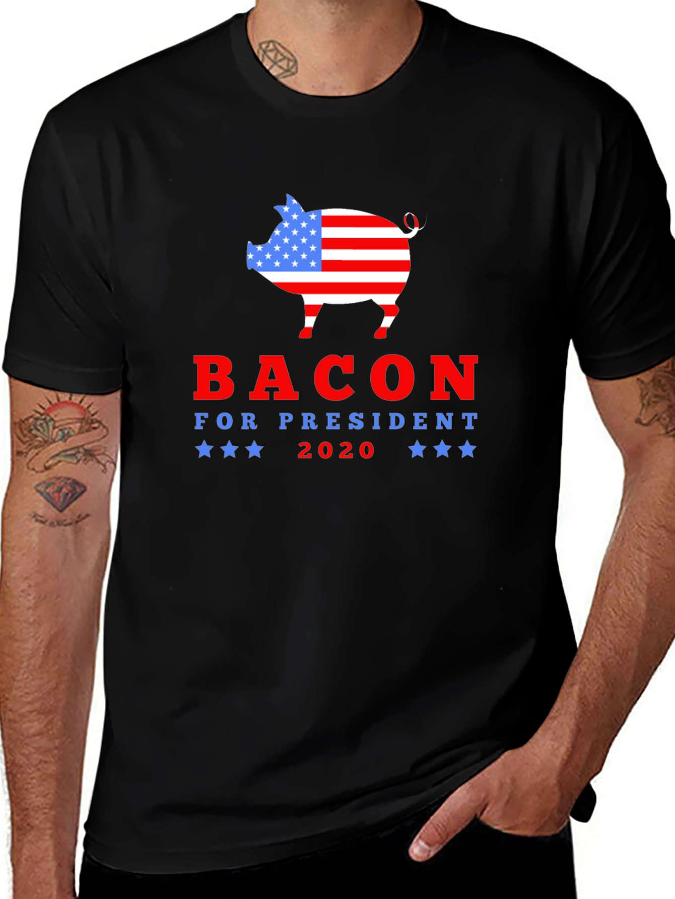 Bacon for President 2020 Graphic T-Shirt
