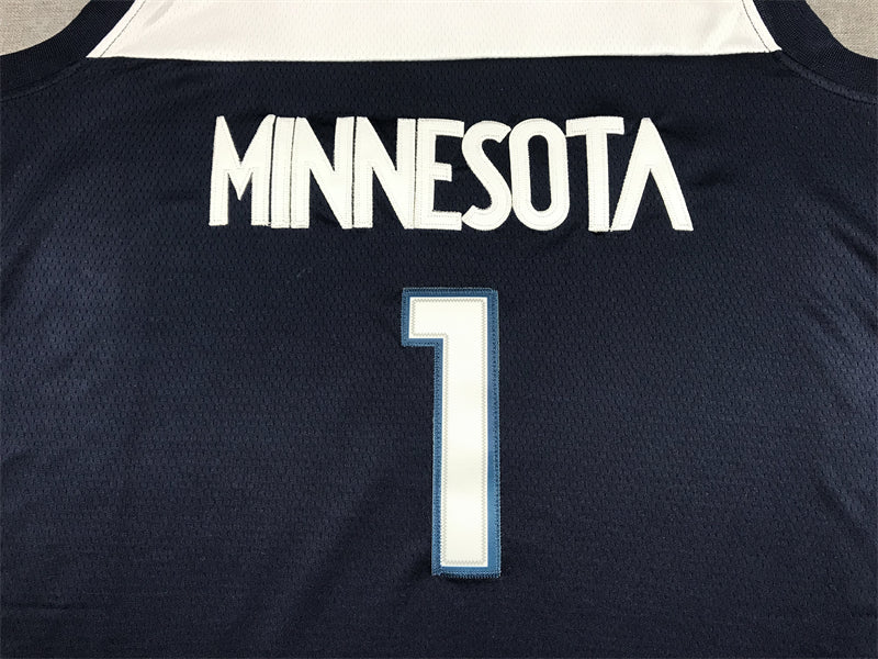 Men's Minnesota Timberwolves Anthony Edwards Navy 2021/22 Swingman Jerseys
