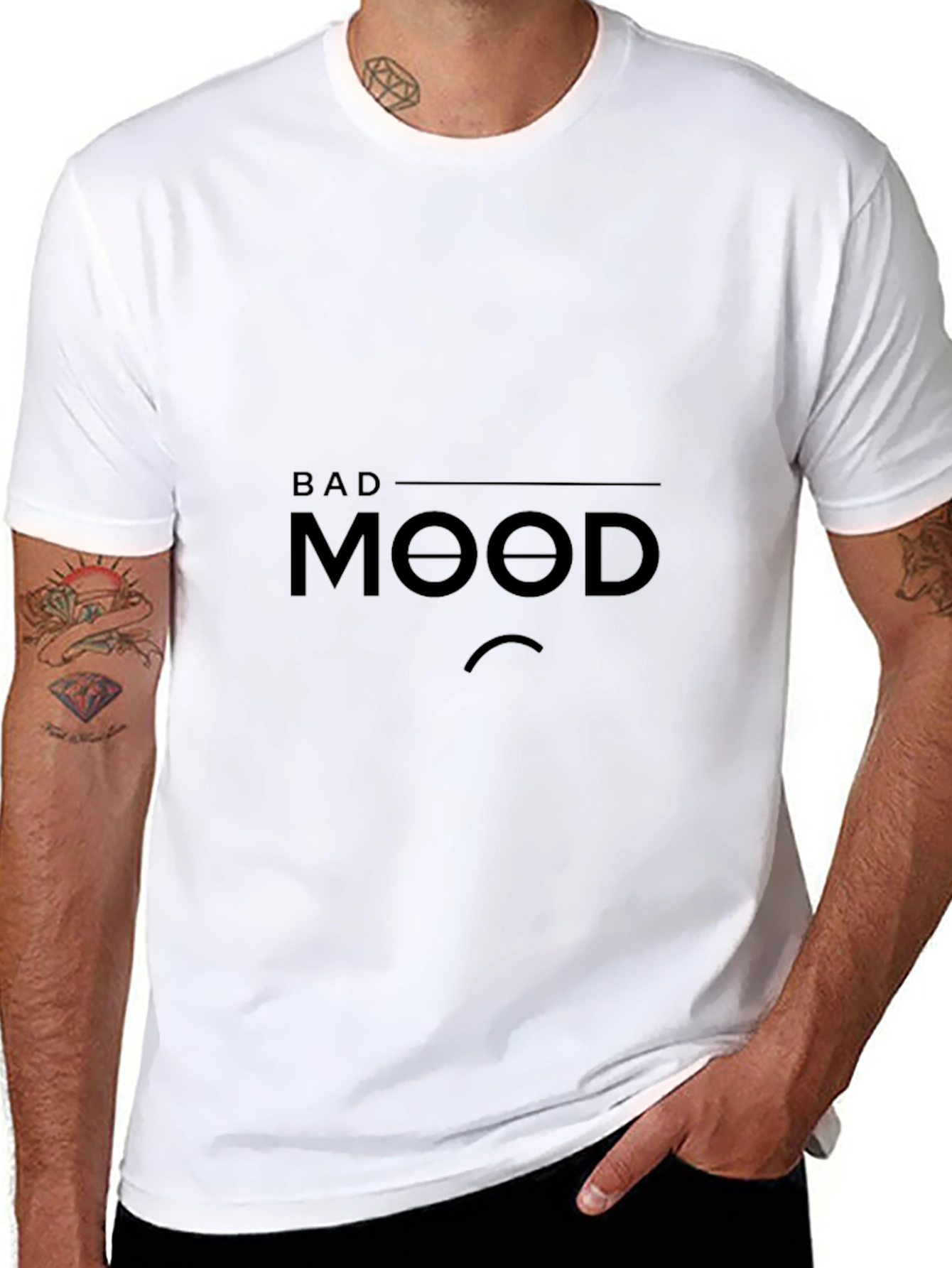 Bad Mood Graphic T-Shirt - Trendy Unisex Tee
