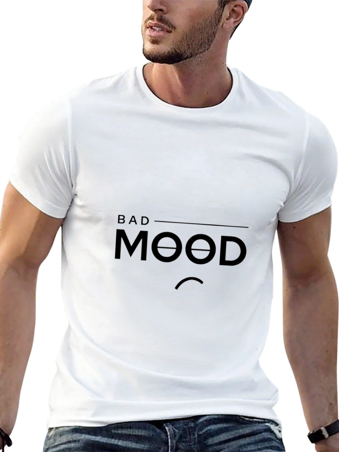 Bad Mood Graphic T-Shirt - Trendy Unisex Tee