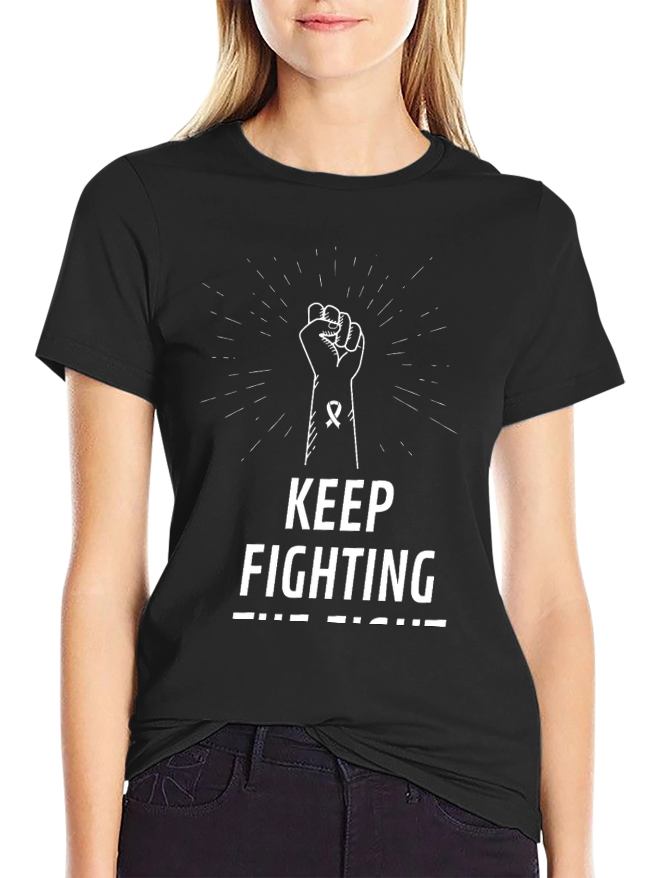 Keep Fighting T-Shirt - Motivational Graphic Tee