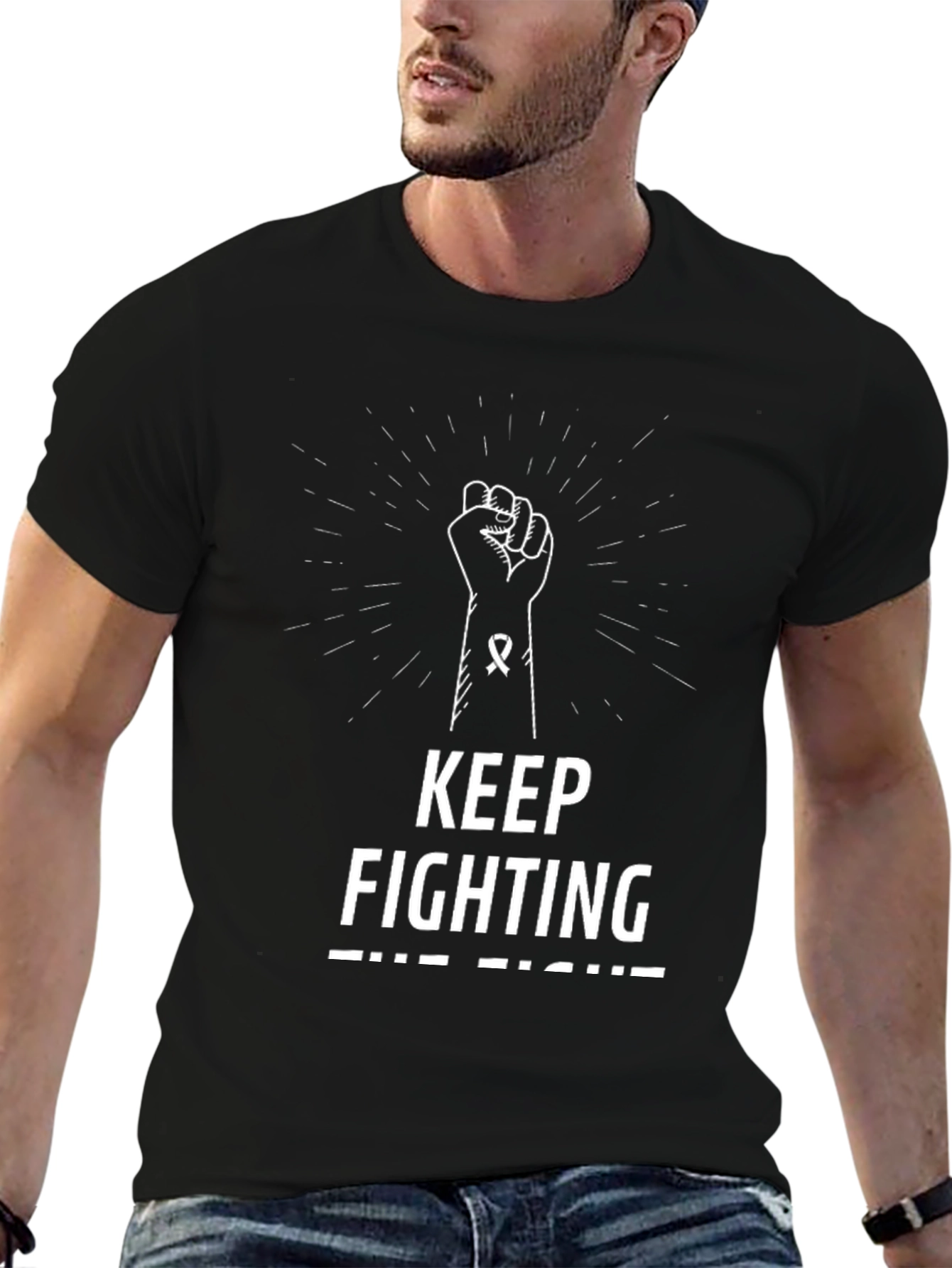 Keep Fighting T-Shirt - Motivational Graphic Tee
