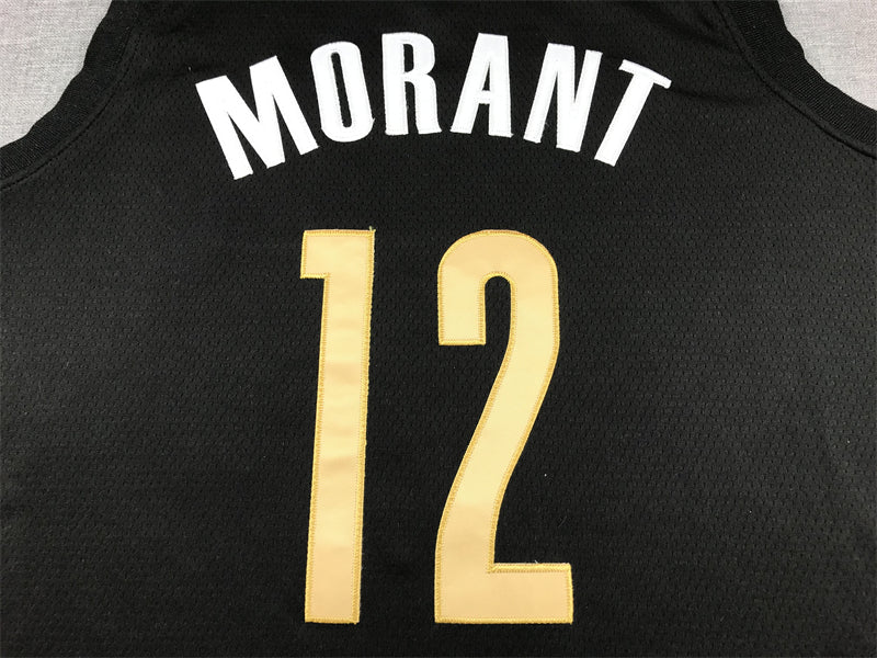 Men's Memphis Grizzlies Ja Morant #12 Black 2023/24 Swingman Jerseys - City Edition