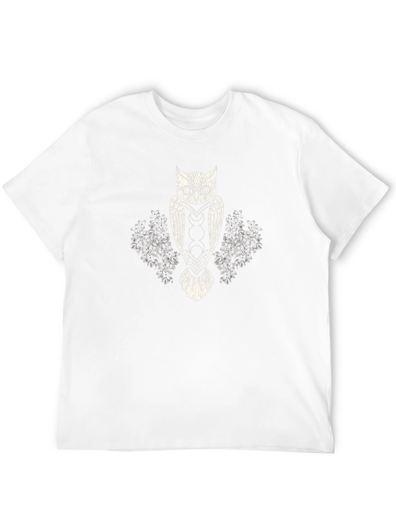 Mystic Owl Graphic Tee - Black Cotton Blend T-Shirt