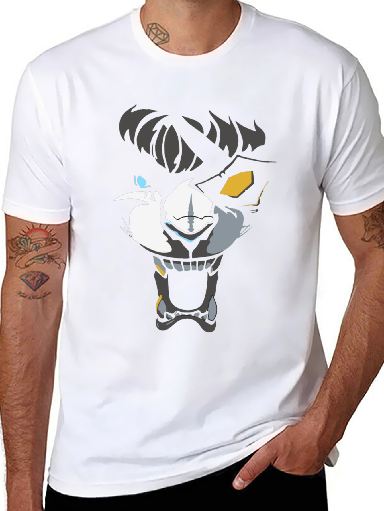 Mens Wolf Graphic T-Shirt - Black