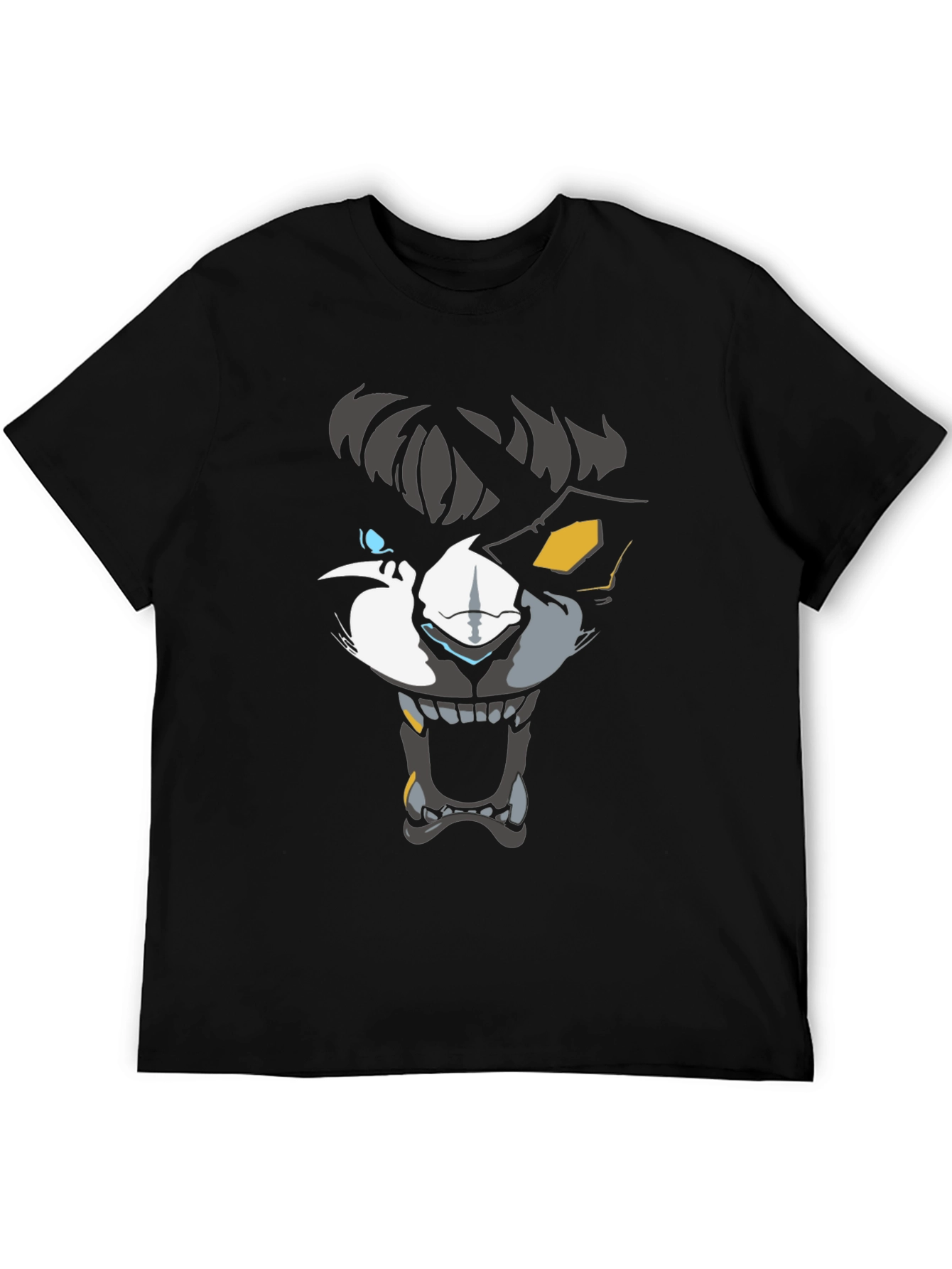 Mens Wolf Graphic T-Shirt - Black
