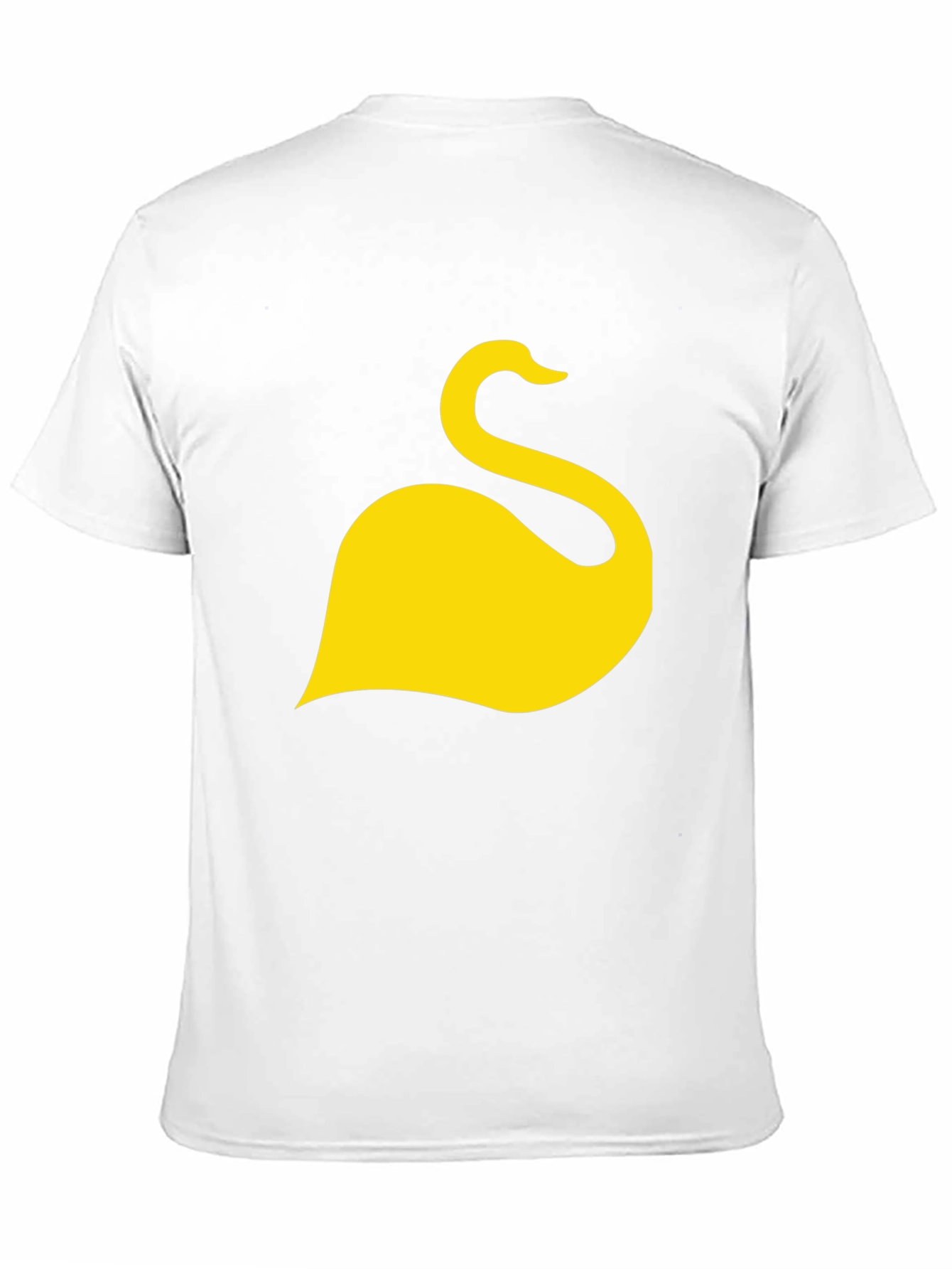 Black T-Shirt with Yellow Swan Graphic