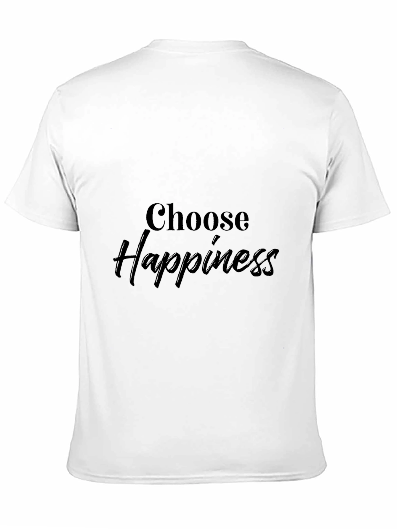 Choose Happiness Graphic Print Black T-Shirt