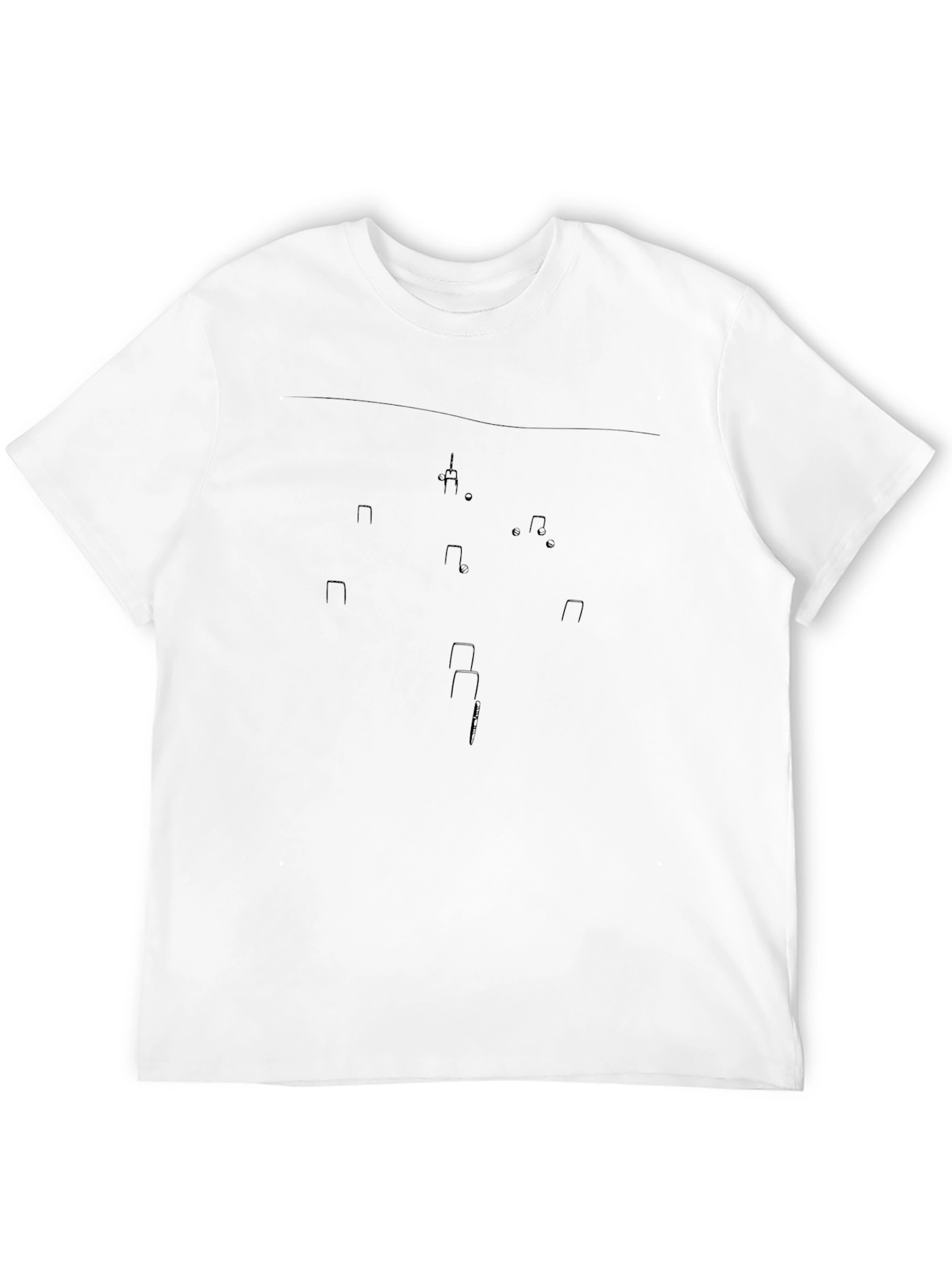 Abstract Print Black T-Shirt