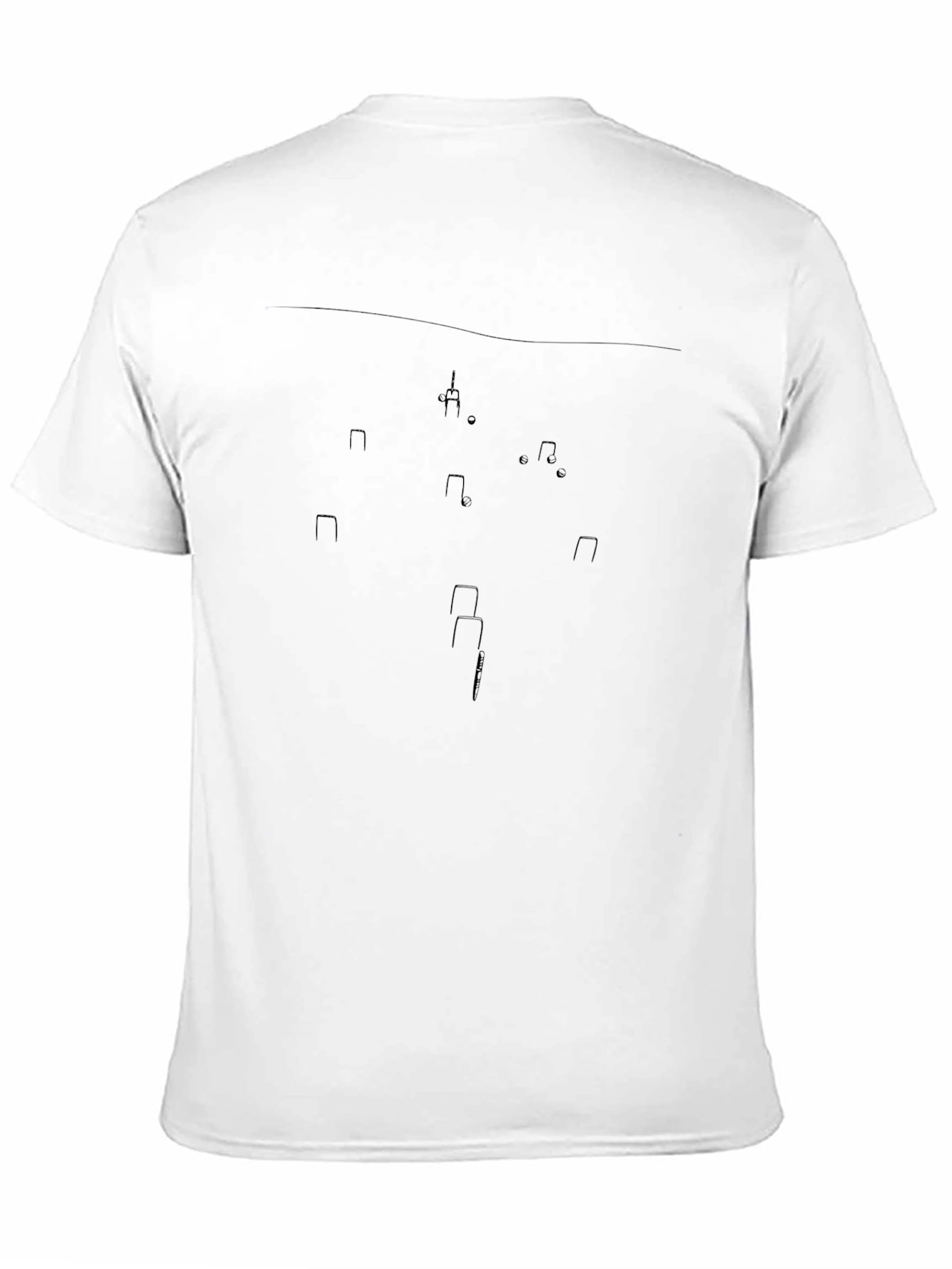 Abstract Print Black T-Shirt