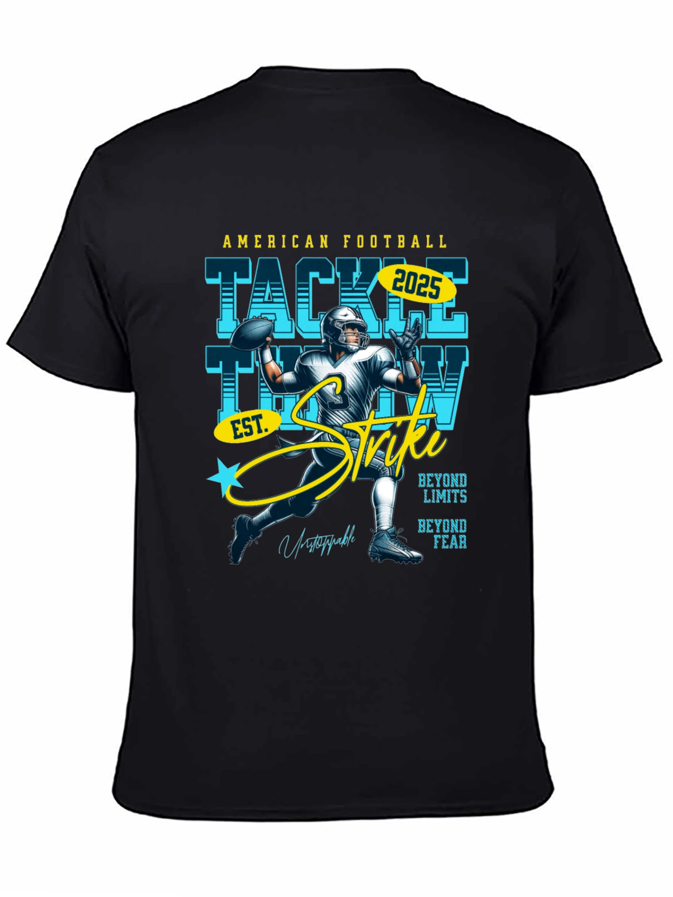 American Football T-Shirt: Tackle Throw Strike