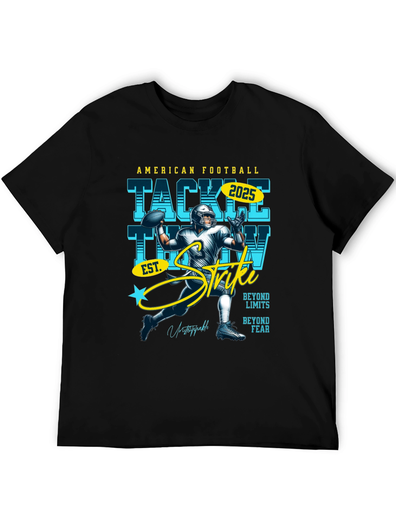 American Football T-Shirt: Tackle Throw Strike
