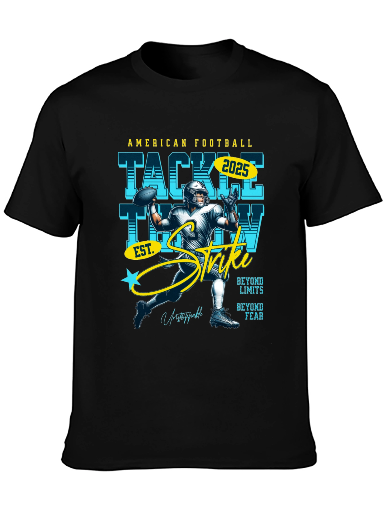 American Football T-Shirt: Tackle Throw Strike