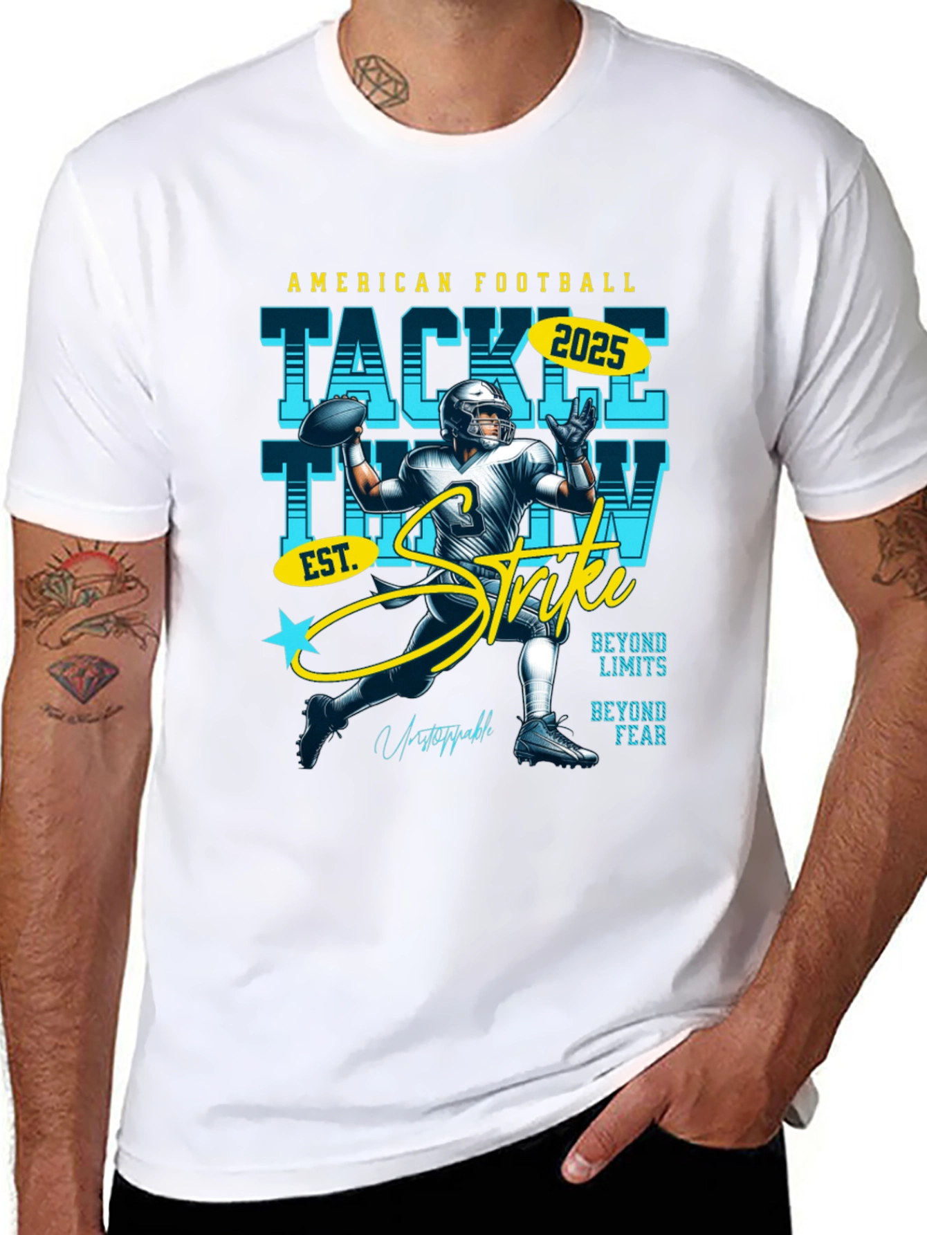 American Football T-Shirt: Tackle Throw Strike