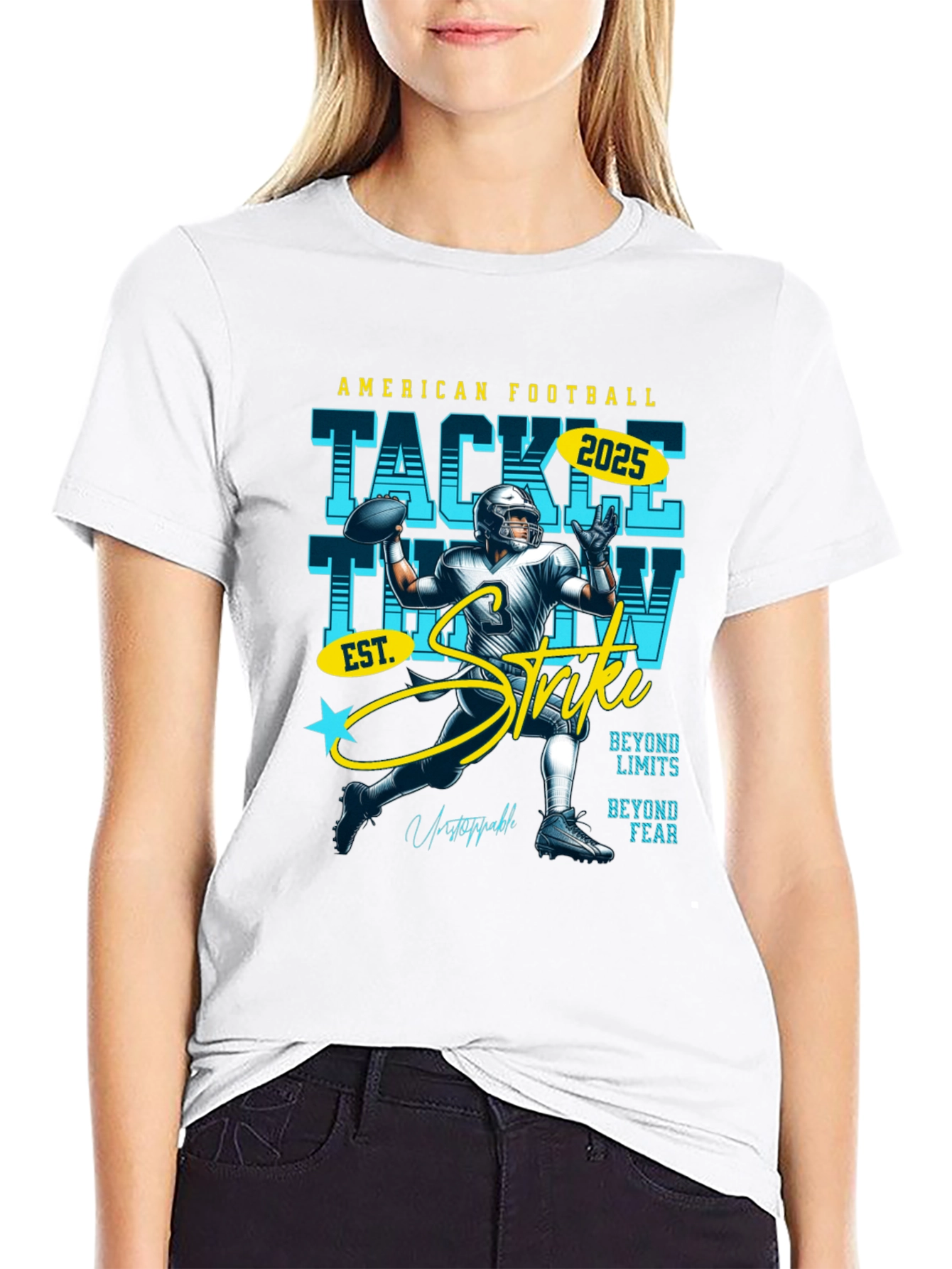 American Football T-Shirt: Tackle Throw Strike