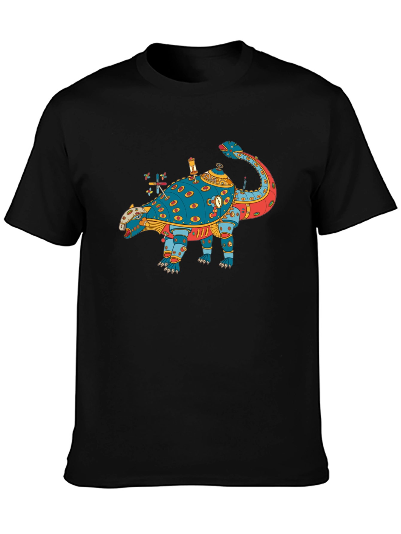 Steampunk Dinosaur Graphic Tee - Quirky & Unique Style