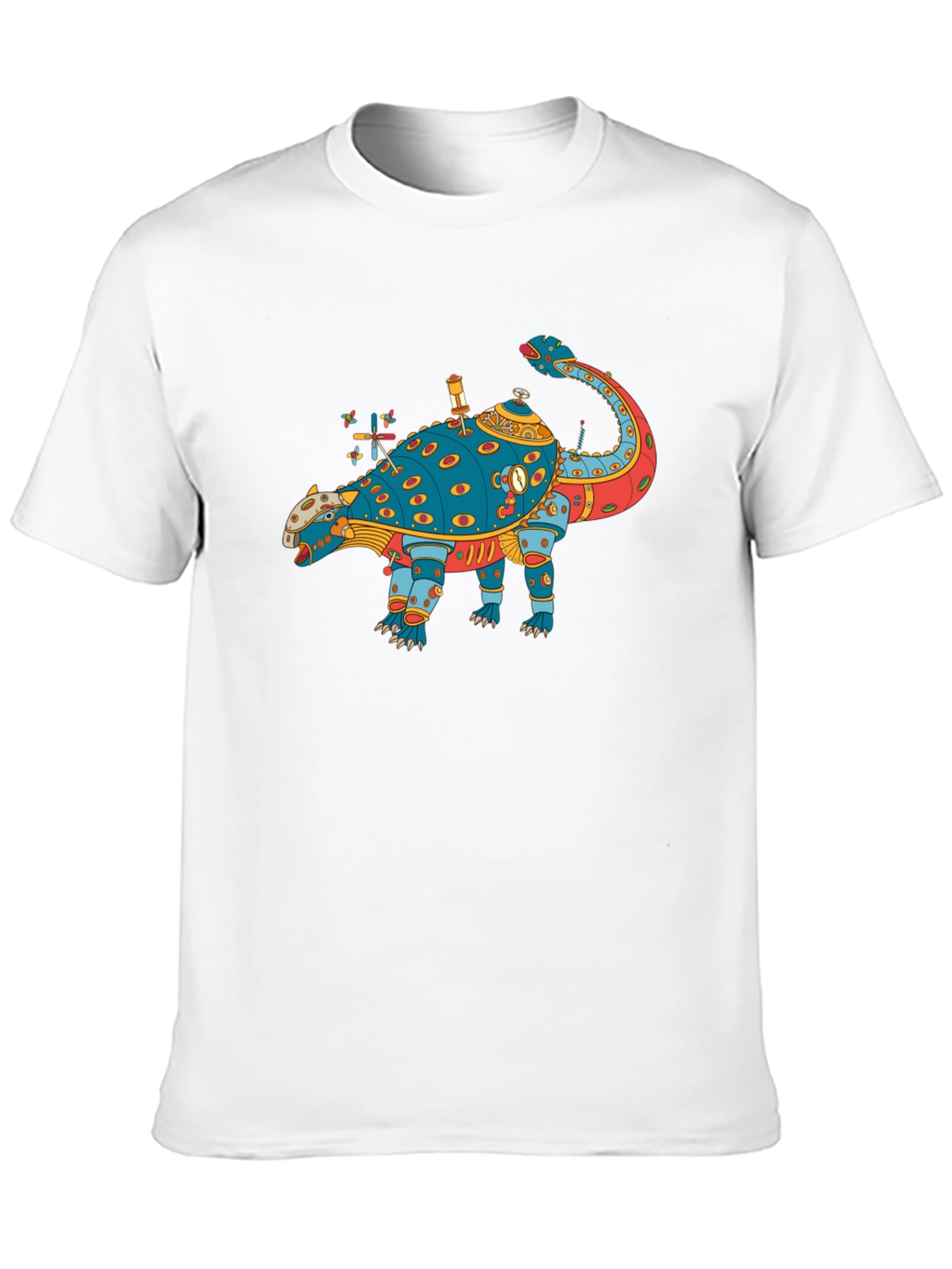 Steampunk Dinosaur Graphic Tee - Quirky & Unique Style