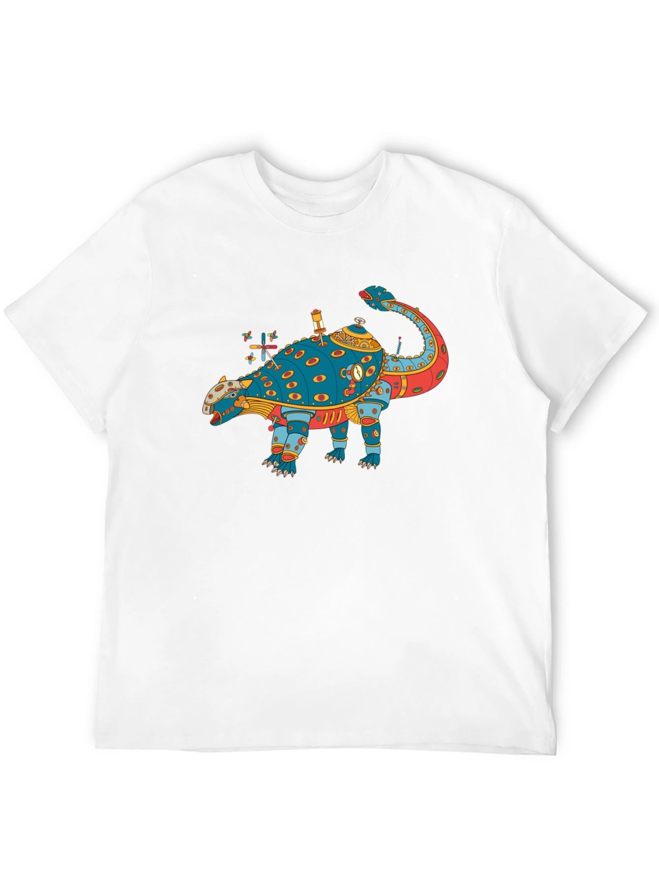 Steampunk Dinosaur Graphic Tee - Quirky & Unique Style
