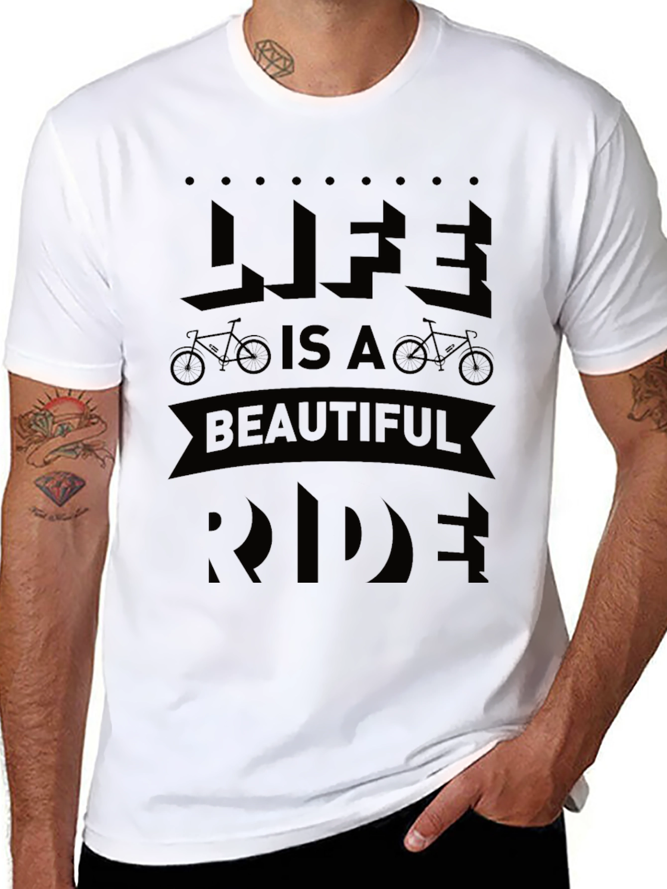 Life is a Beautiful Ride Black Graphic Tee