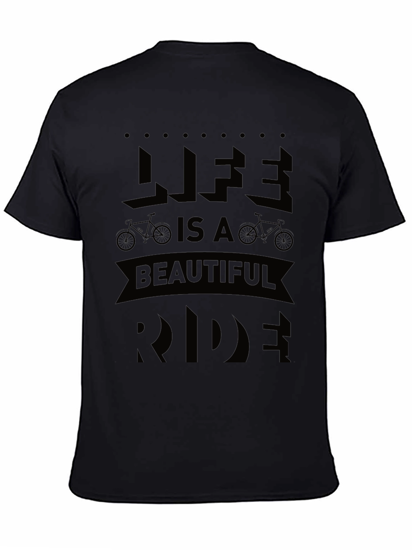 Life is a Beautiful Ride Black Graphic Tee