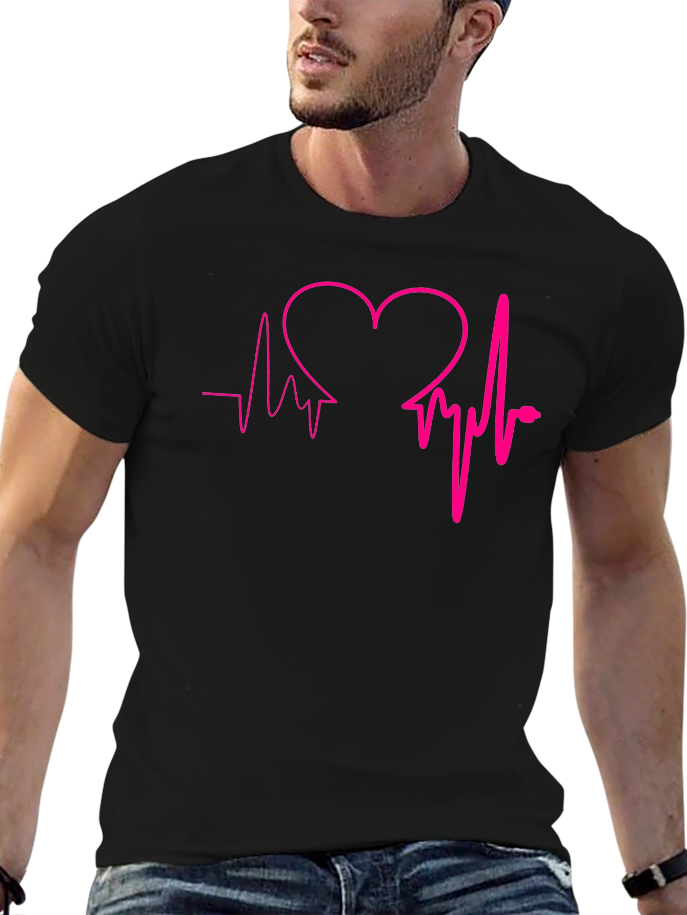Heartbeat Heart Graphic T-Shirt
