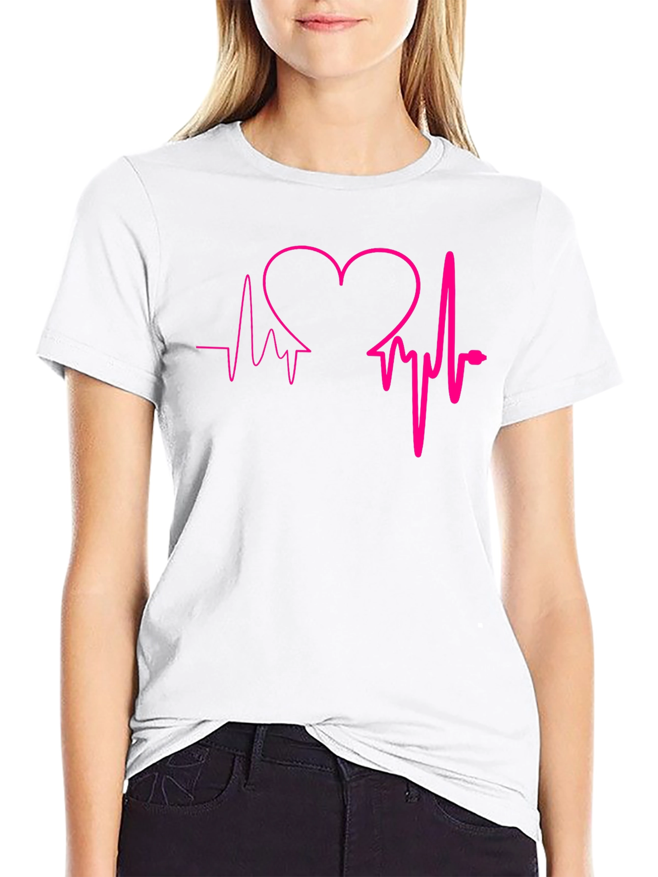 Heartbeat Heart Graphic T-Shirt