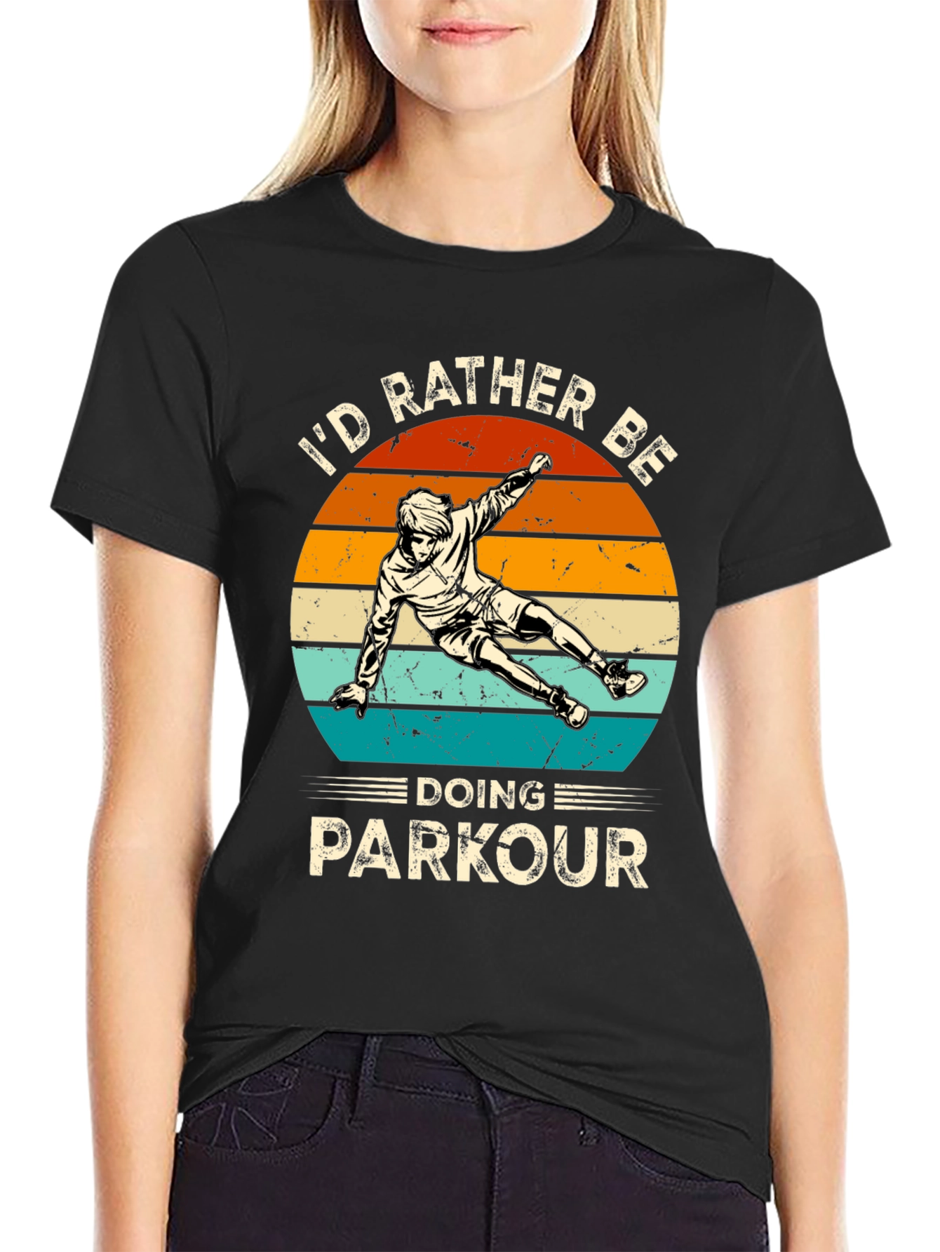 Parkour Graphic Tee: Id Rather Be Doing Parkour Shirt