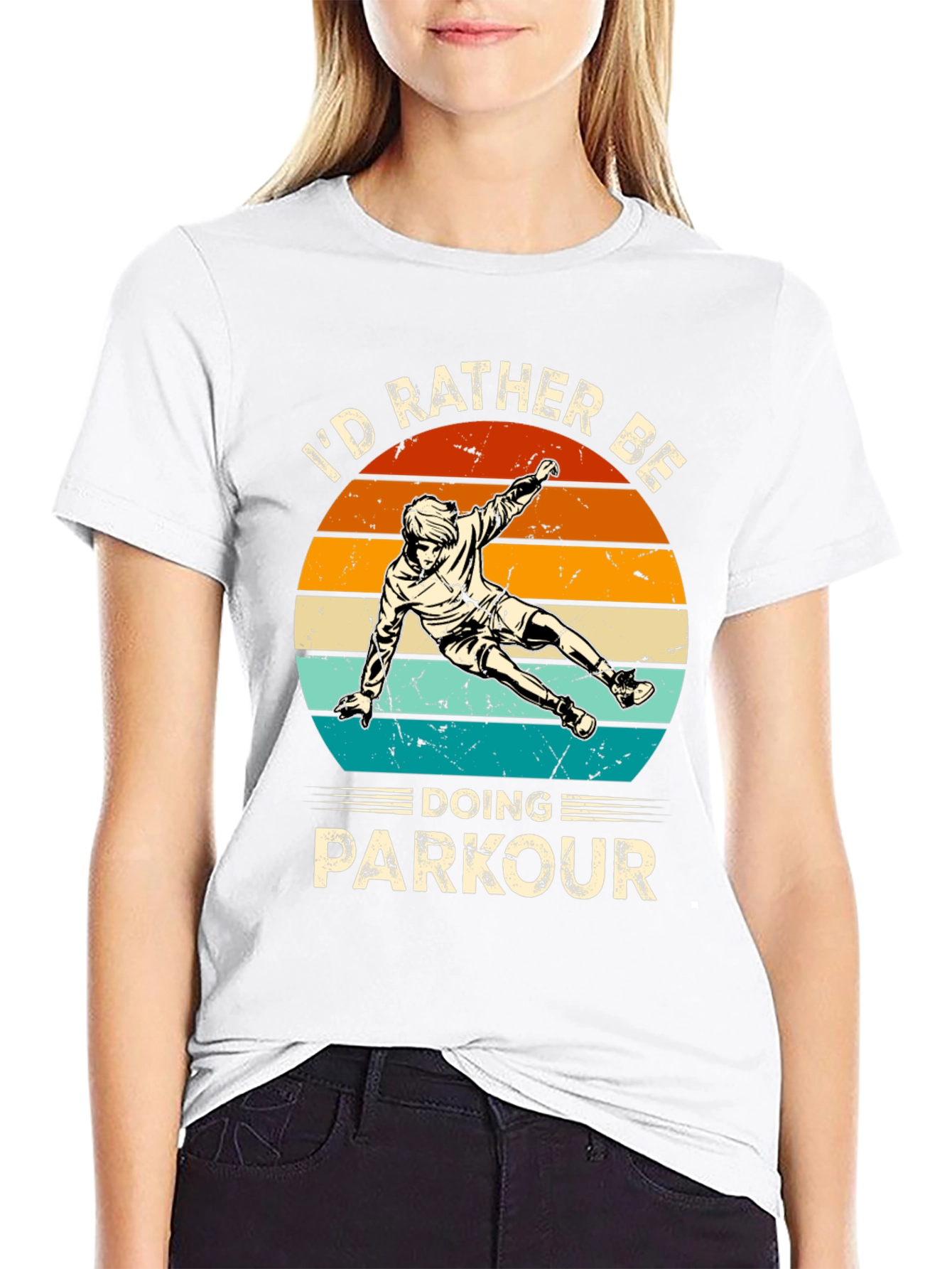 Parkour Graphic Tee: Id Rather Be Doing Parkour Shirt