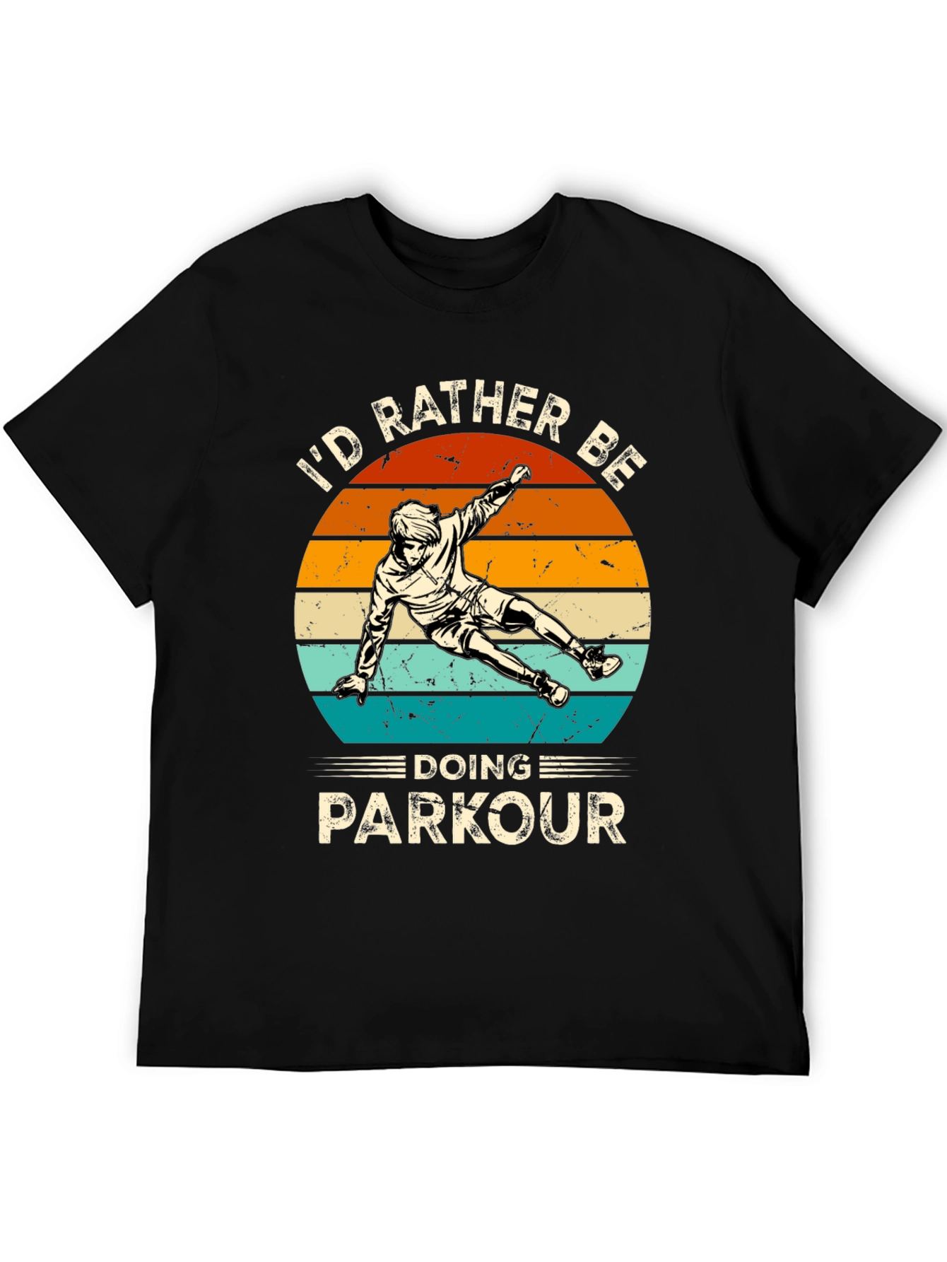 Parkour Graphic Tee: Id Rather Be Doing Parkour Shirt