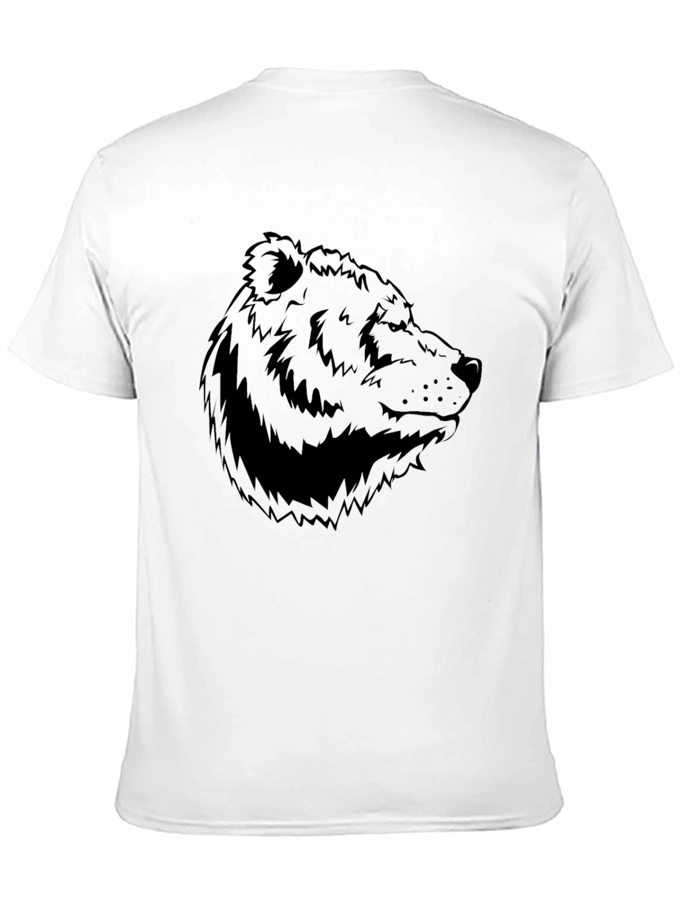 Bear Graphic Tee - Mens Black Cotton T-Shirt