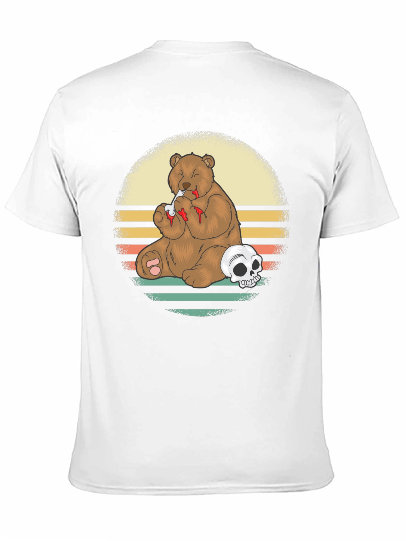 Grizzly Bear Skull T-Shirt - Funny Graphic Tee