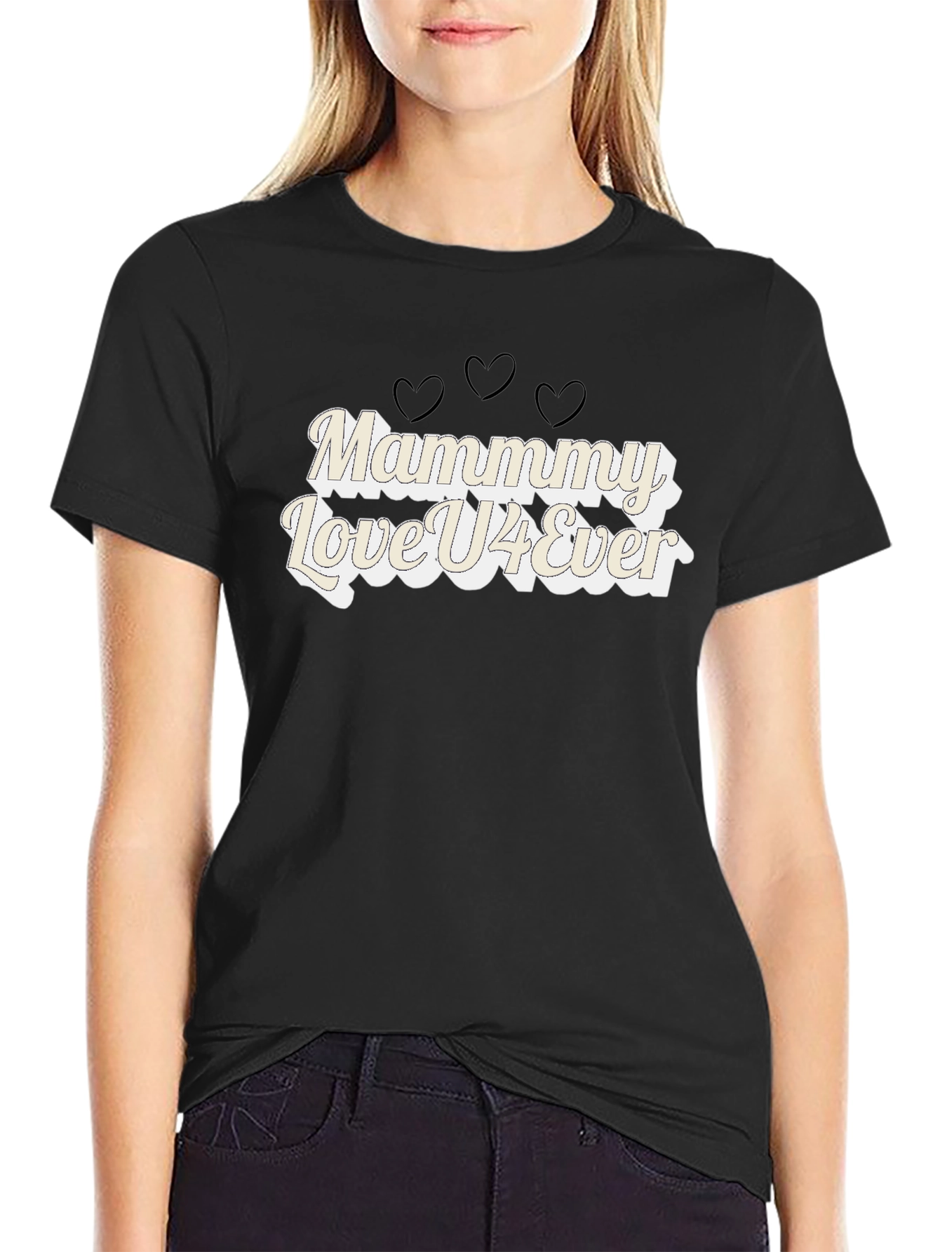Mammy Love U4Ever Black T-Shirt