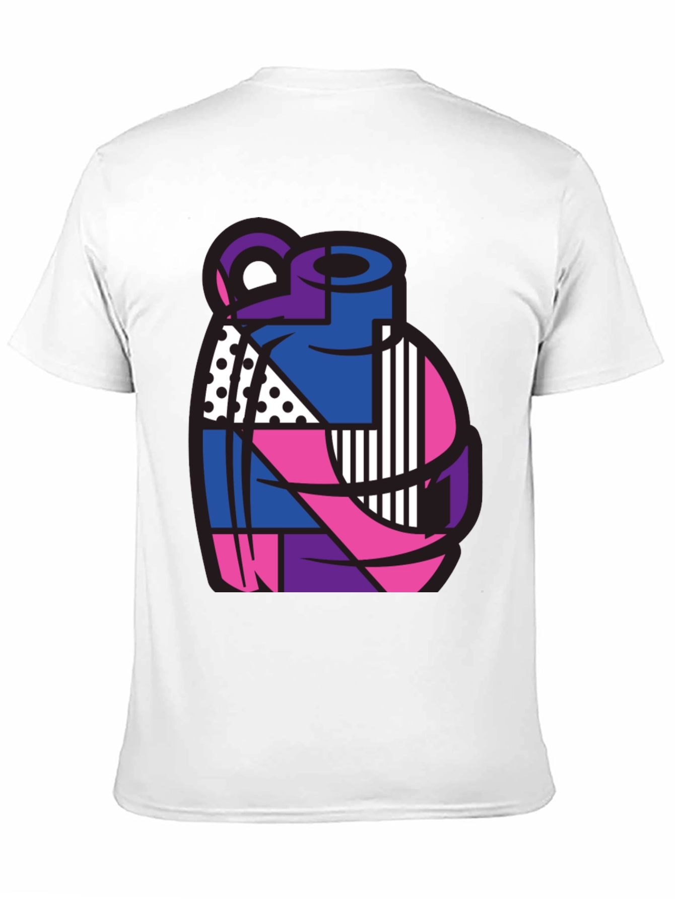 Abstract Grenade Graphic T-Shirt - Black