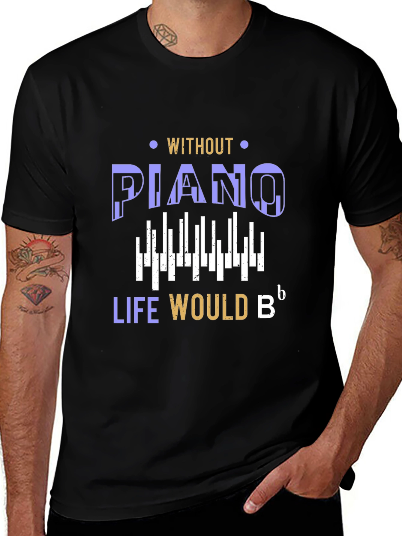 Piano Lover T-Shirt: Life Would Be Flat
