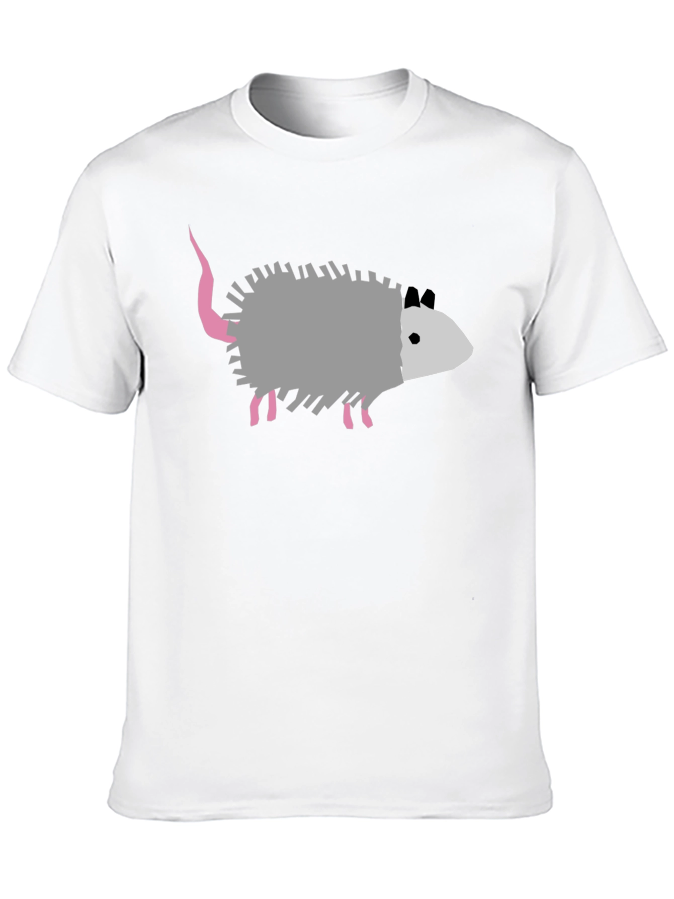 Opossum Graphic Tee - Black Cotton Casual Shirt