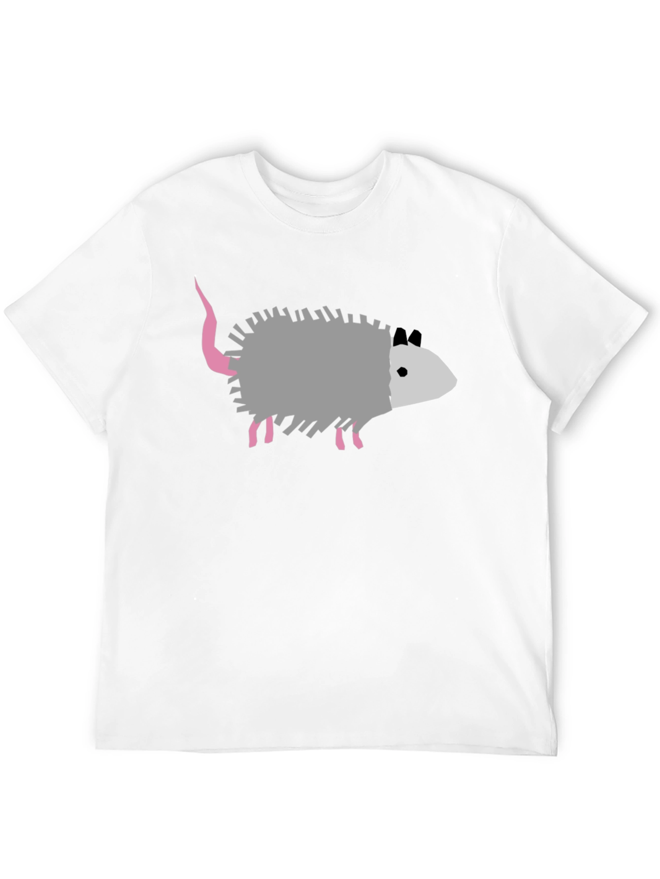 Opossum Graphic Tee - Black Cotton Casual Shirt
