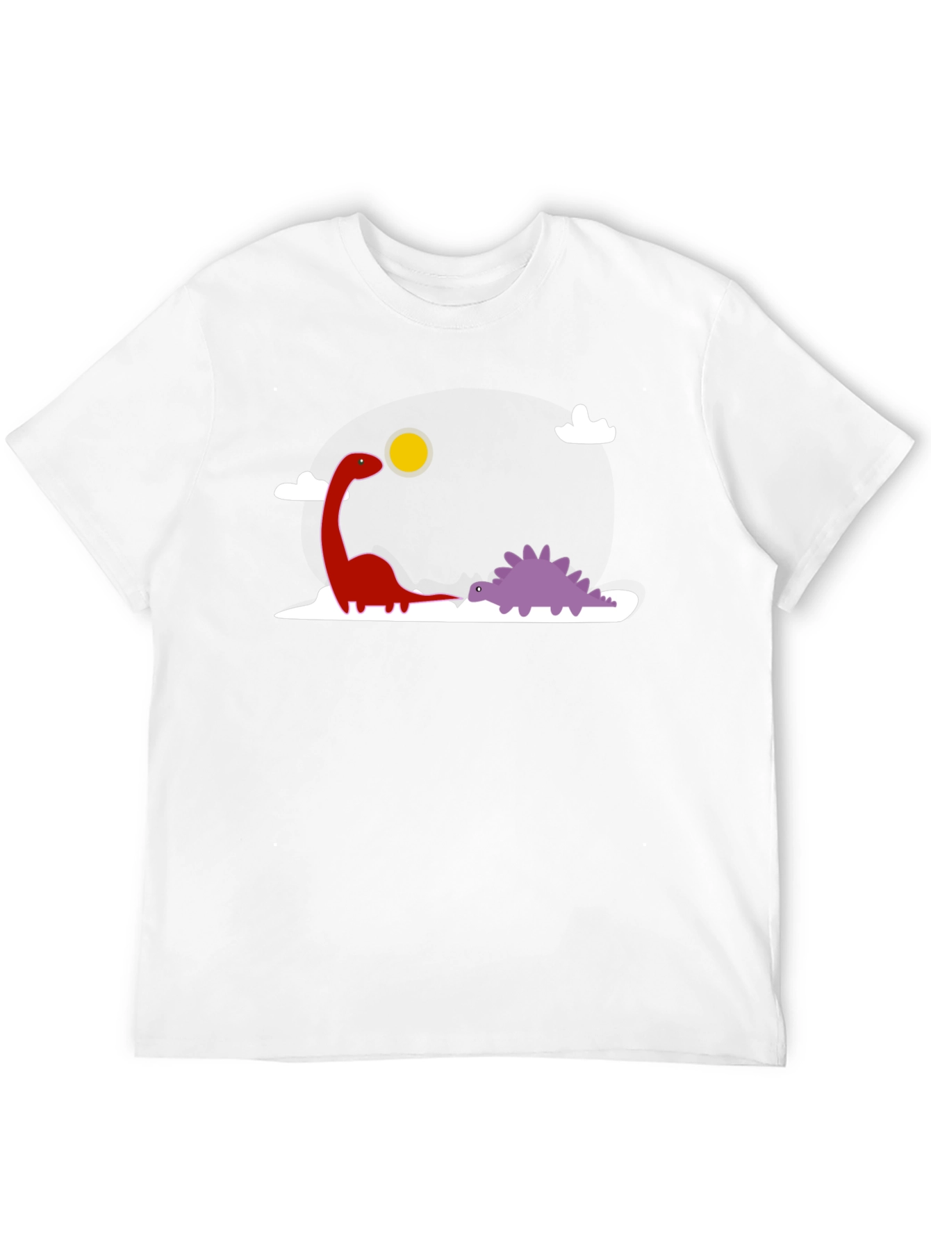 Dino Duo T-Shirt - Cute Cartoon Dinosaur Graphic Tee