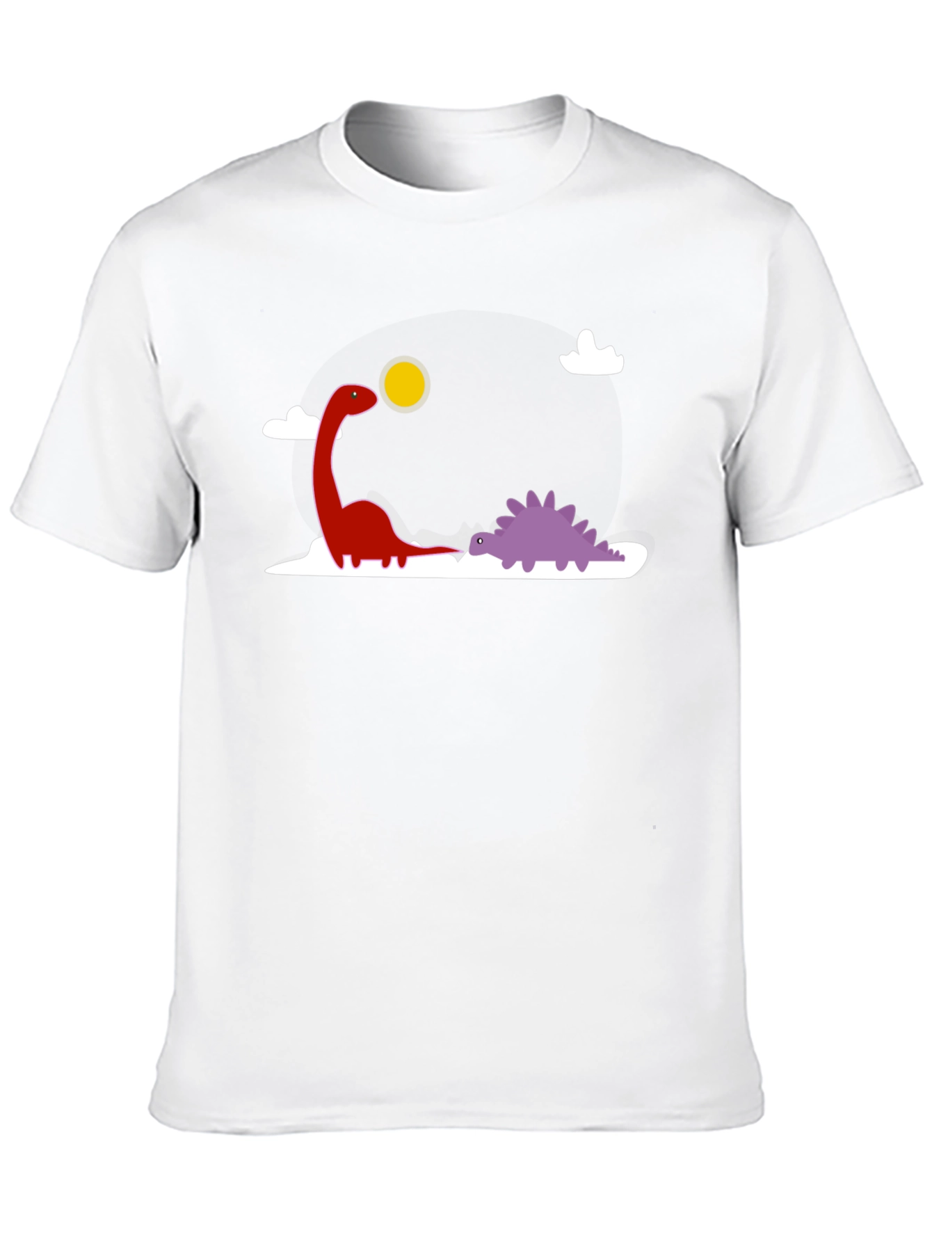Dino Duo T-Shirt - Cute Cartoon Dinosaur Graphic Tee