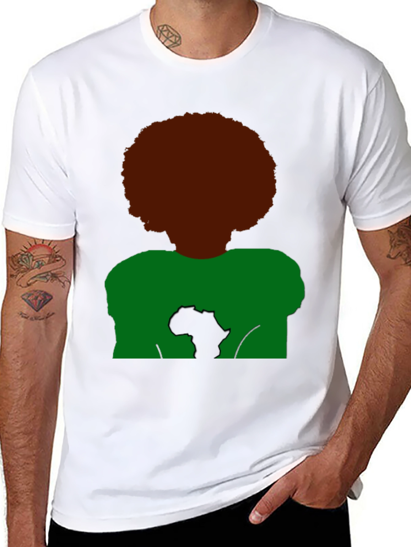 Afro Africa T-Shirt - Black Pride Tee