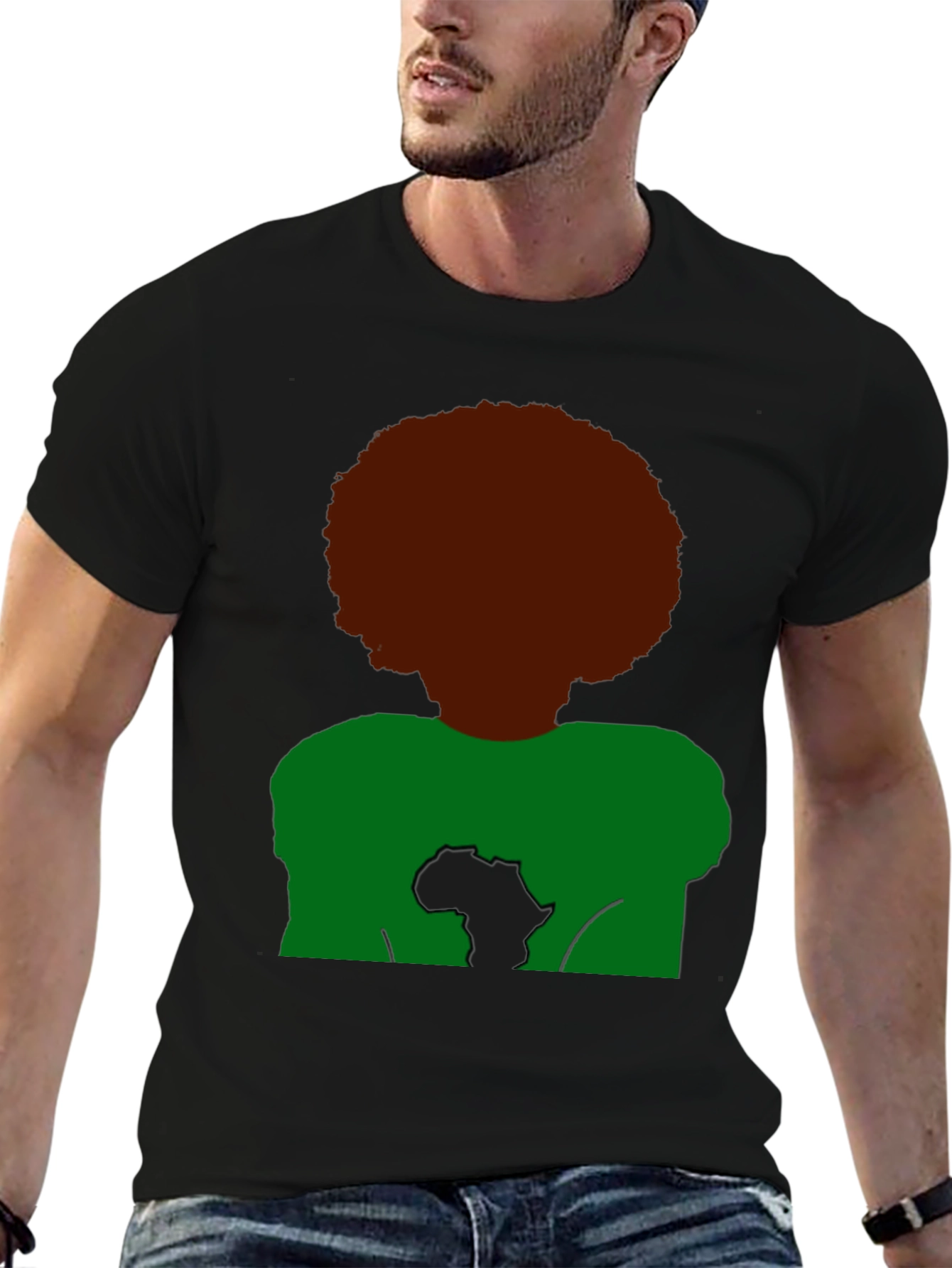 Afro Africa T-Shirt - Black Pride Tee