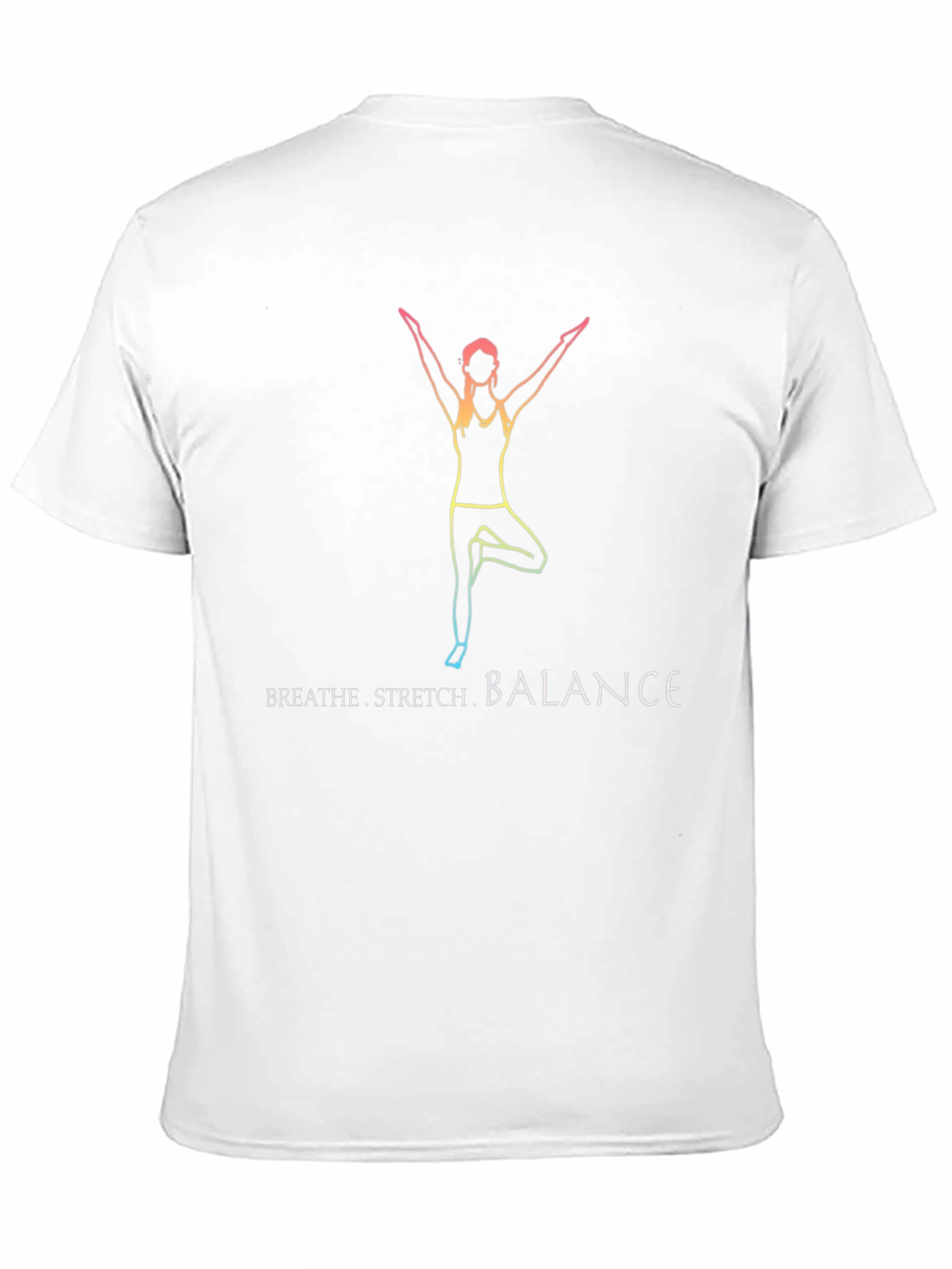Yoga Inspired Graphic Tee - Breathe Stretch Balance