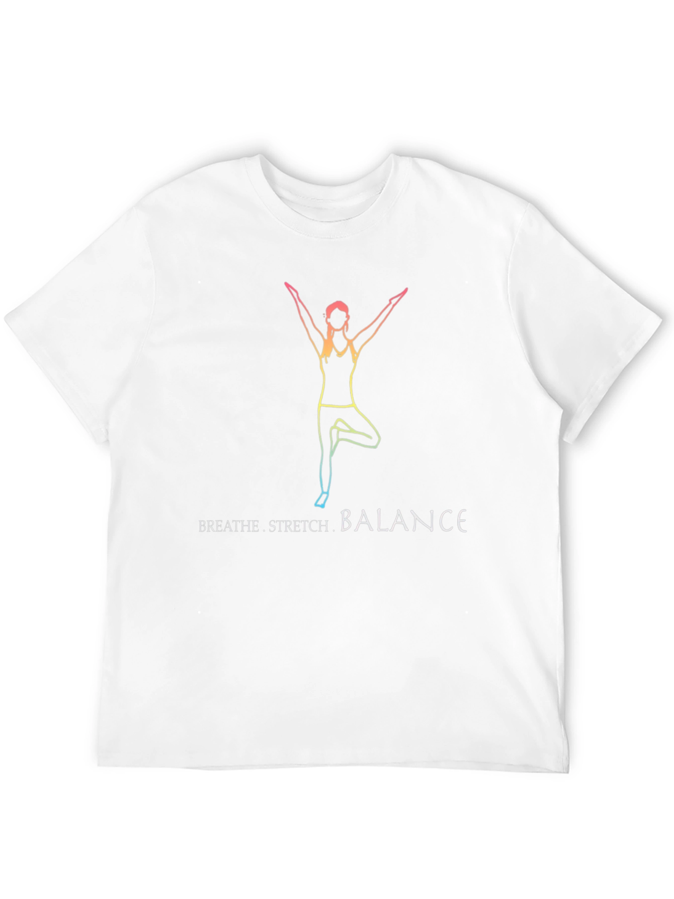 Yoga Inspired Graphic Tee - Breathe Stretch Balance