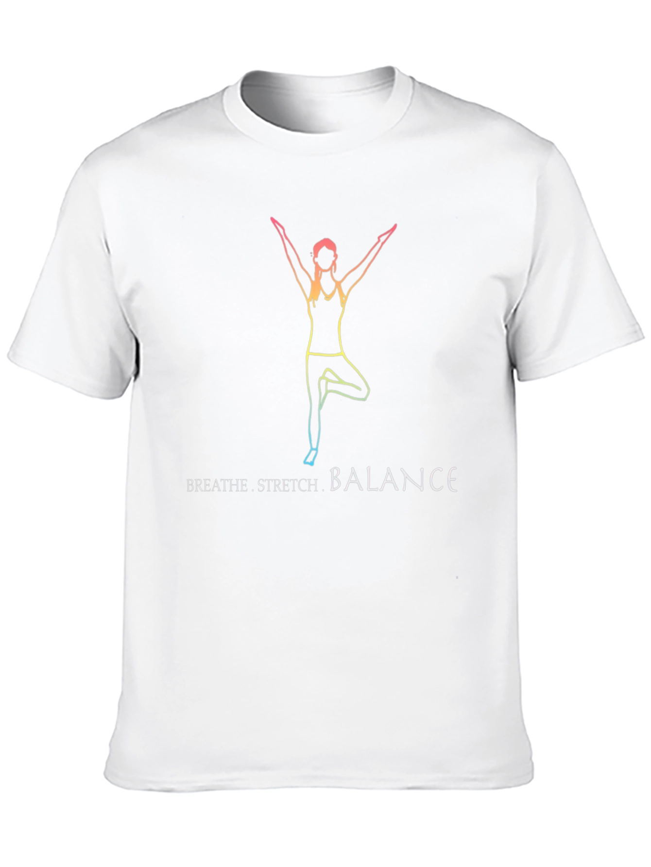 Yoga Inspired Graphic Tee - Breathe Stretch Balance