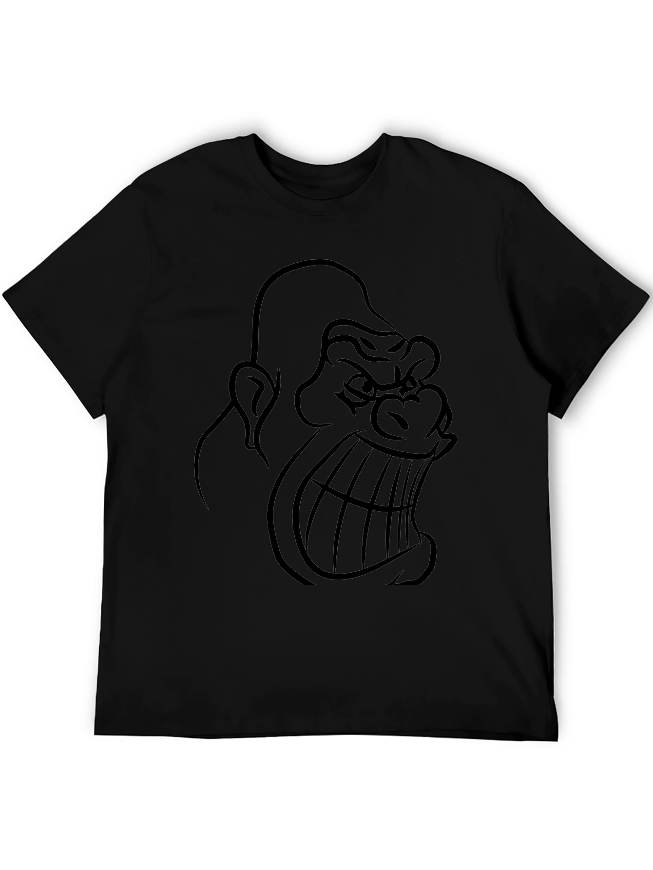 Mens Black Gorilla Graphic T-Shirt