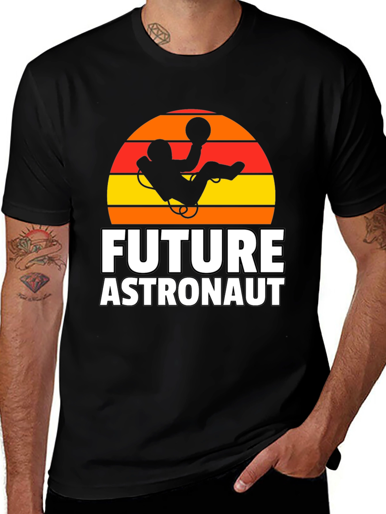 Future Astronaut Graphic Tee - Black