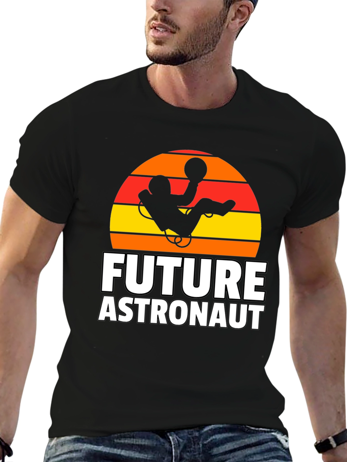 Future Astronaut Graphic Tee - Black
