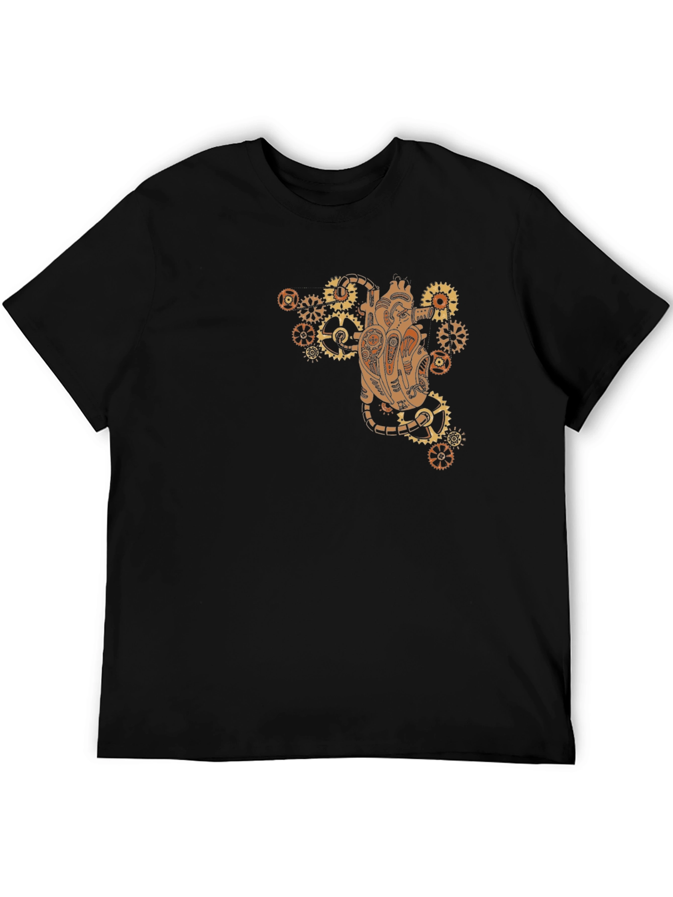 Steampunk Heart Gear T-Shirt - Unique Design