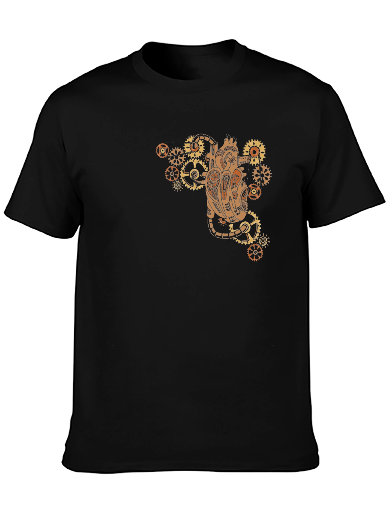 Steampunk Heart Gear T-Shirt - Unique Design