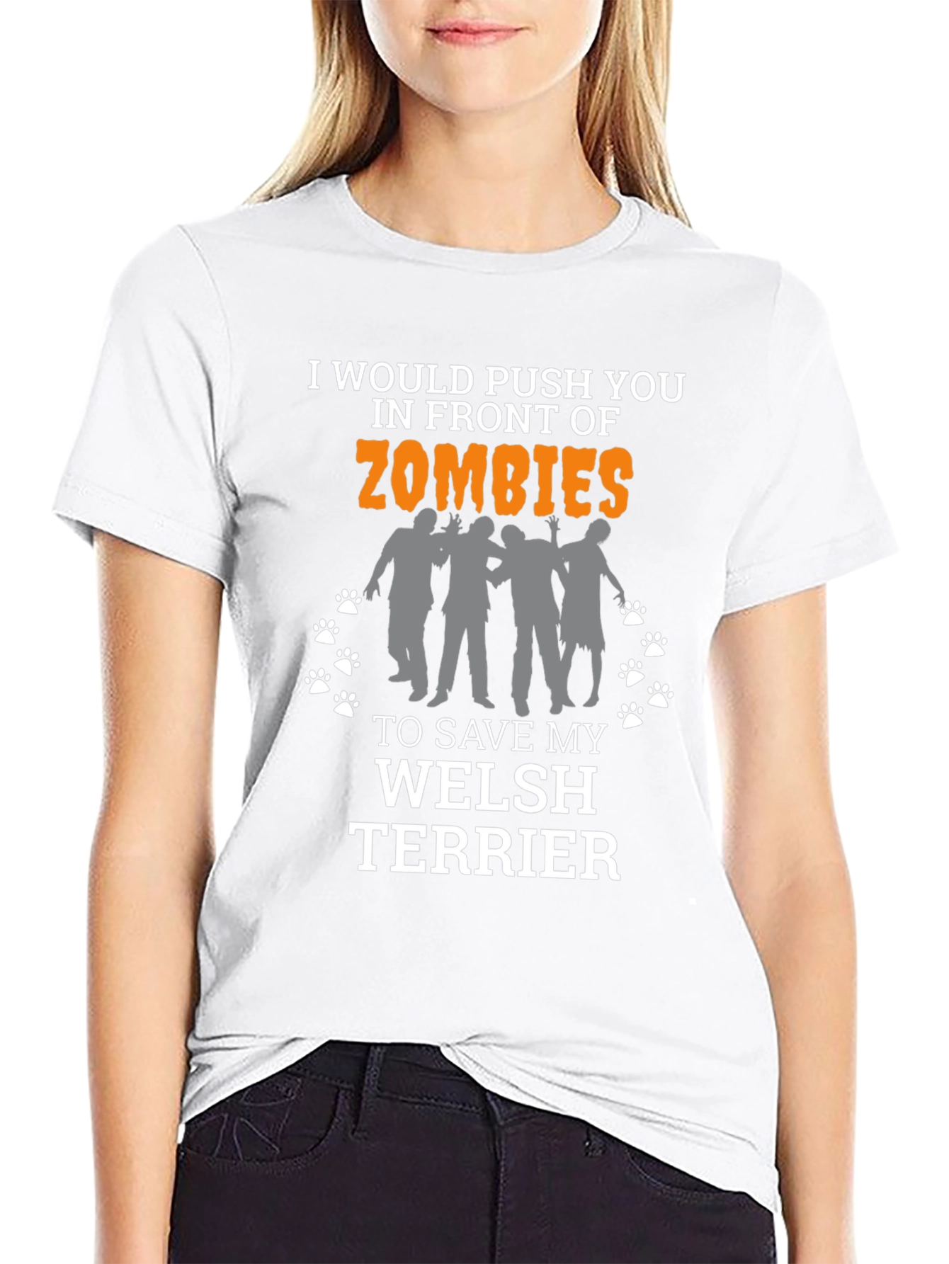 Funny Welsh Terrier Zombie T-Shirt