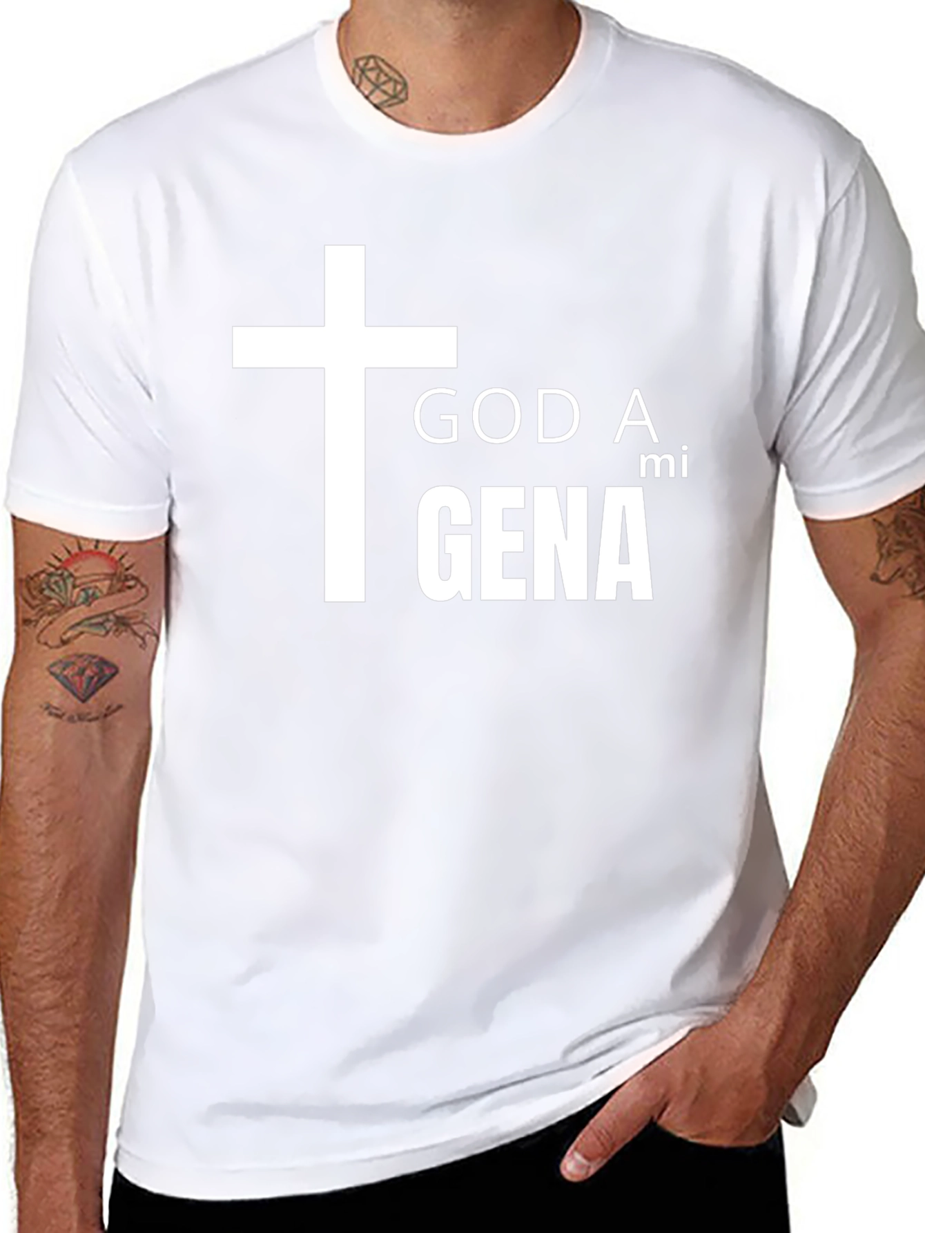 God A mi Gena T-Shirt - Christian Graphic Tee